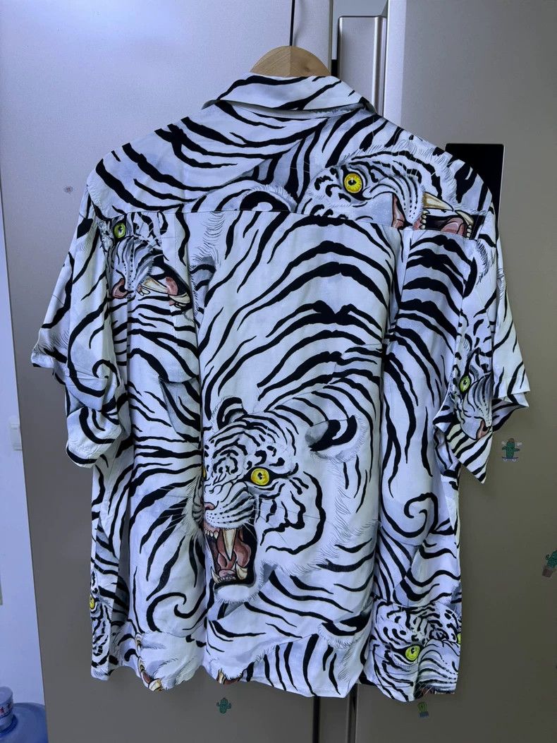 Wacko Maria wacko maria White Tiger Hawaiian short-sleeved shirt 2503-N Size US M / EU 48-50 / 2 - 2 Thumbnail