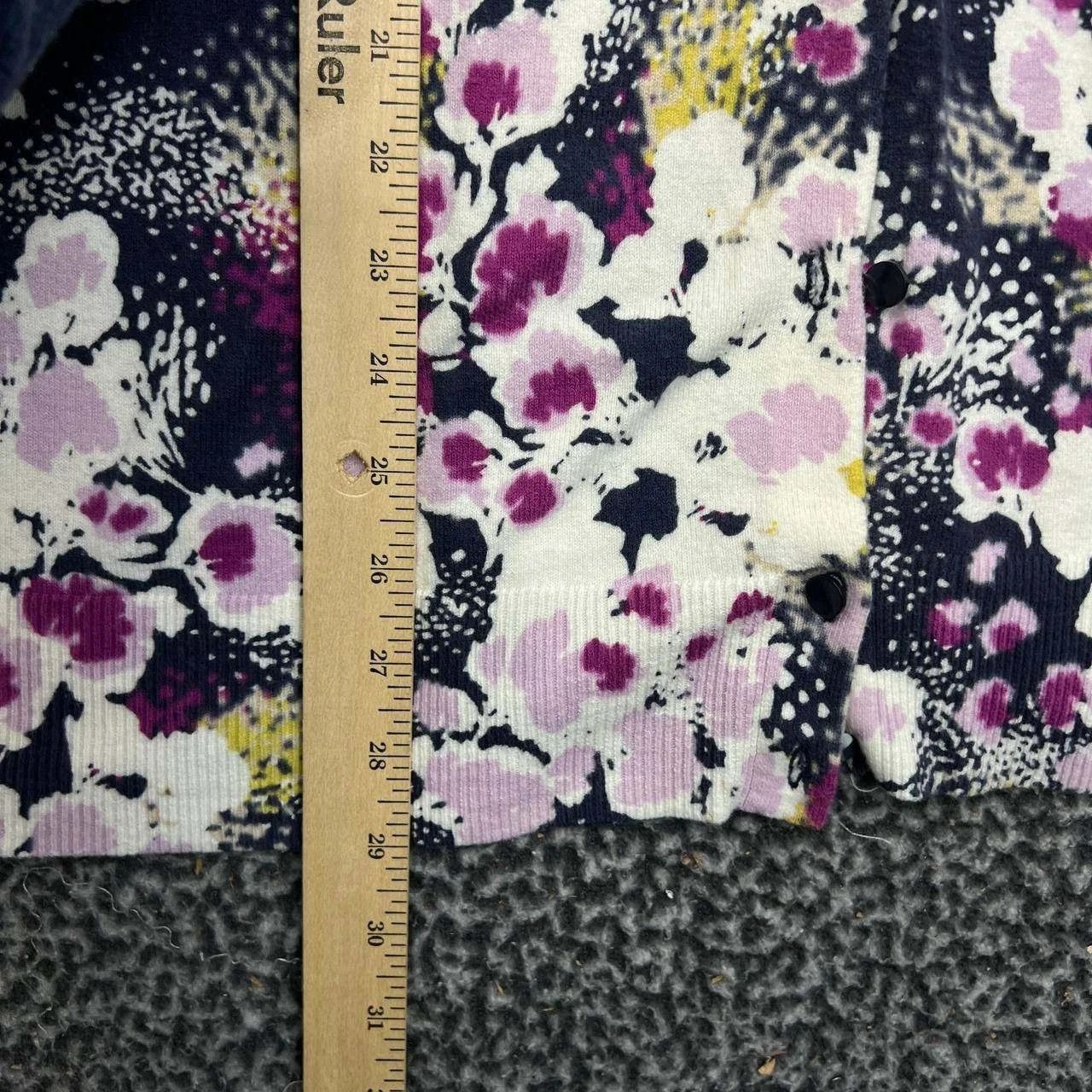 Merona Merona Sweater Cardigan Women 2 Floral Button Up Long Sleeve Size XS / US 0-2 / IT 36-38 - 3 Thumbnail