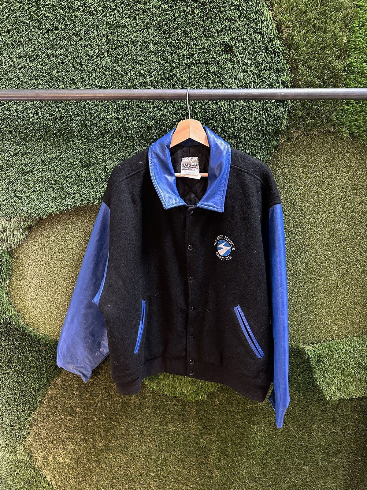 Vintage Vintage The State Services Varsity Jacket Size XL Size US XL / EU 56 / 4 - 1 Thumbnail