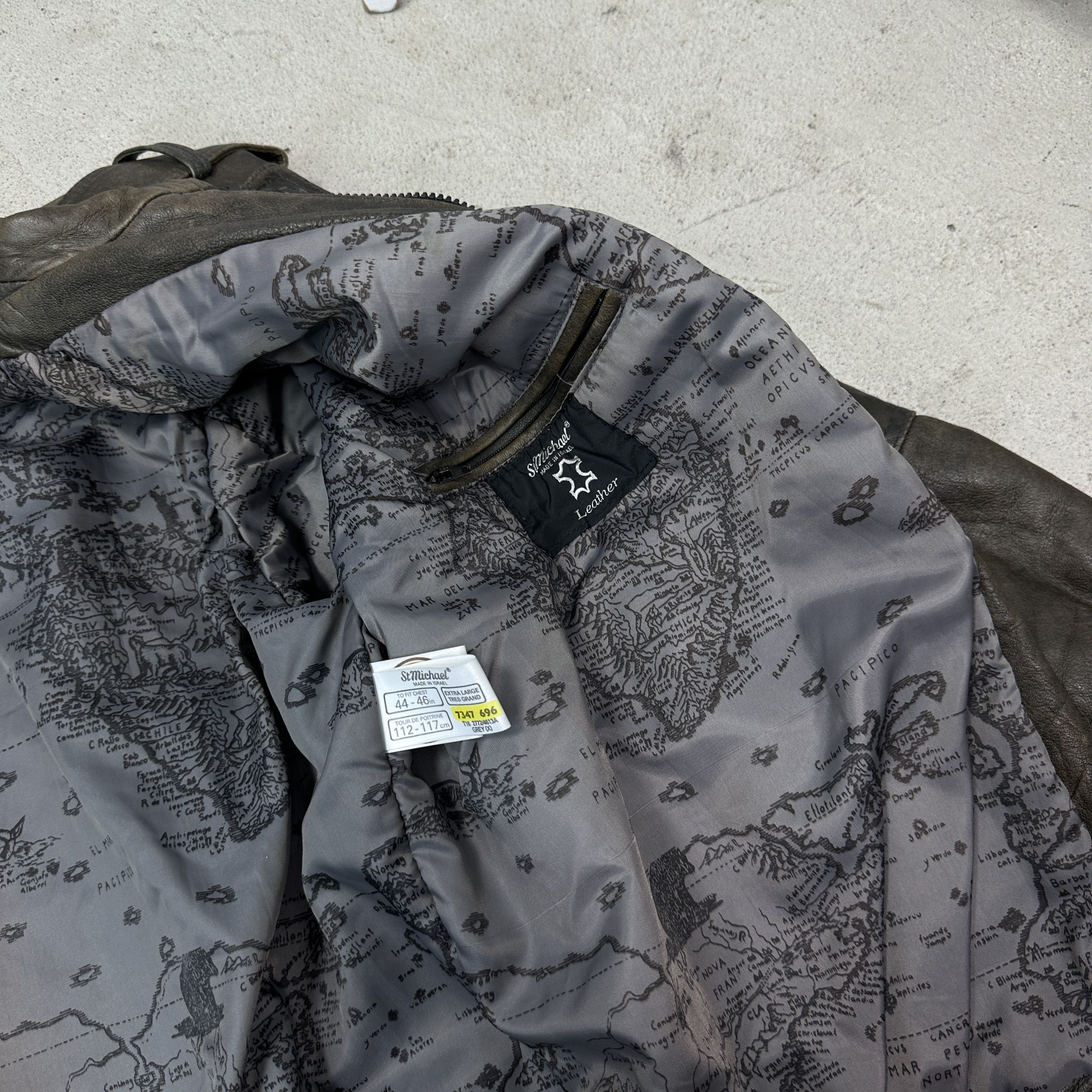 Vintage Vintage Leather Biker Moto Washed Bomber Jacket 80s Size US L / EU 52-54 / 3 - 6 Thumbnail