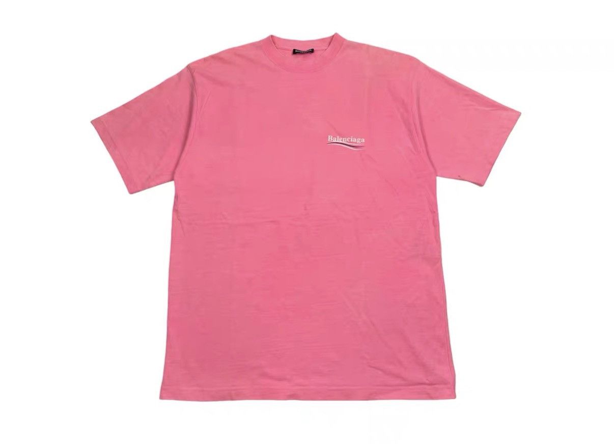 Balenciaga Balenciaga Pink Vintage Wave Cola Logo Short Sleeve J31 Size US S / EU 44-46 / 1 - 1 Thumbnail