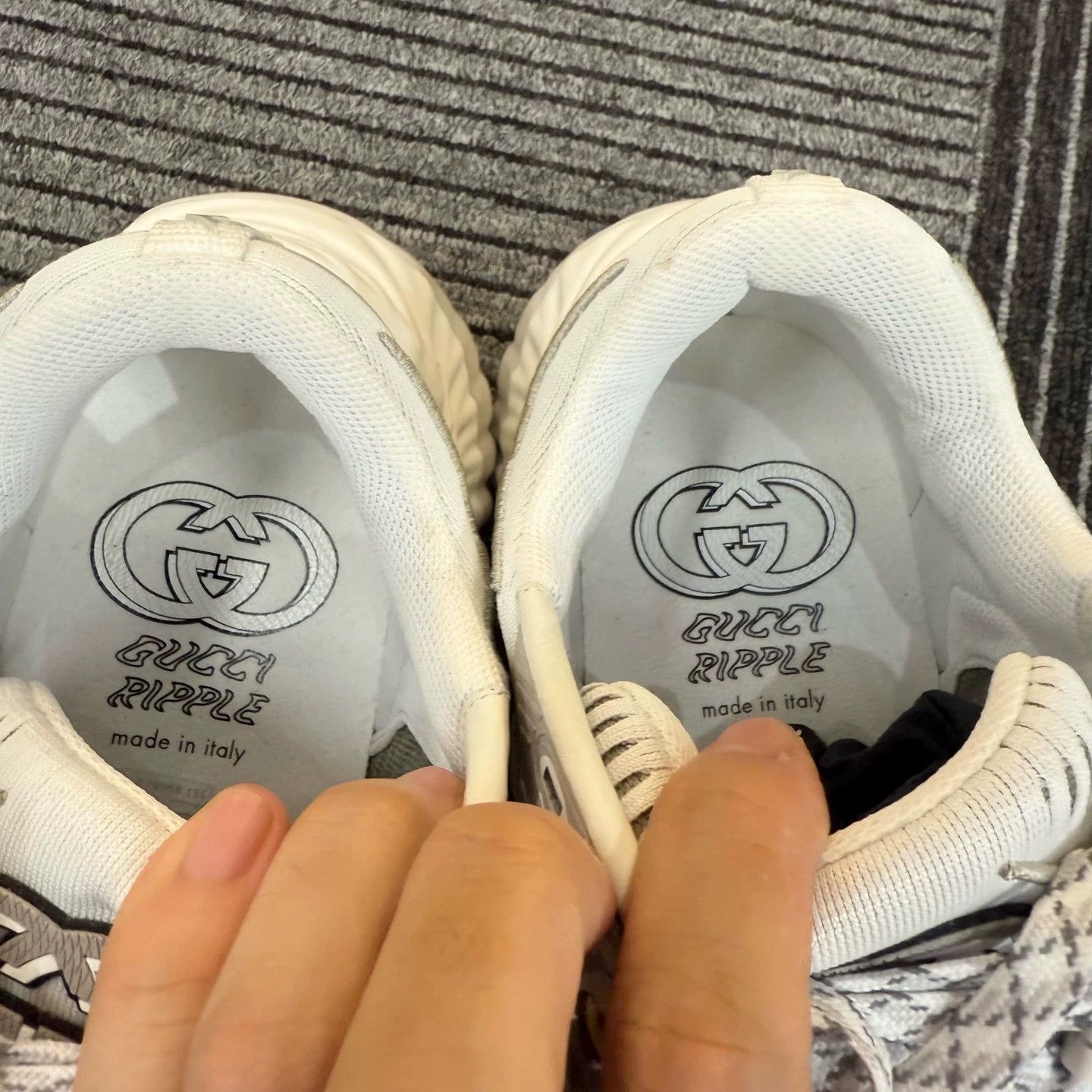 Gucci Gucci RIPPLE White/Grey Sneakers 7.5 US 99 New Size US 7.5 / EU 40-41 - 8 Thumbnail