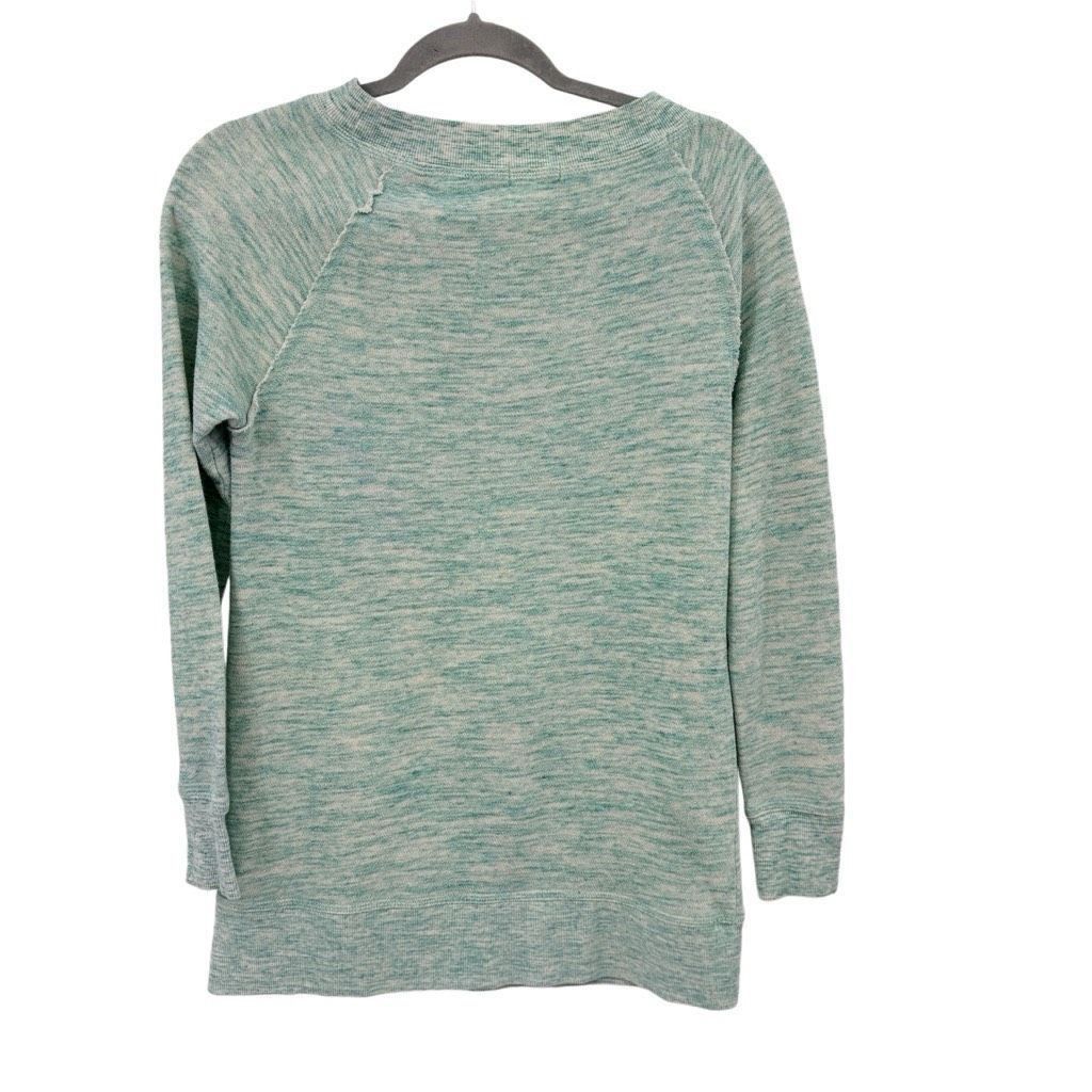 Other Caslon Crew Neck Long Raglan Sleeve Pullover Sweater Heather Mint Green Size XS Size XS / US 0-2 / IT 36-38 - 2 Thumbnail