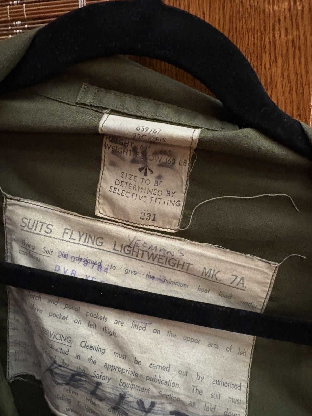 Vintage 60s RAF Lightweight Flying Suit Coverall MK 7A Size 3 S-M Size US 30 / EU 46 - 8 Thumbnail