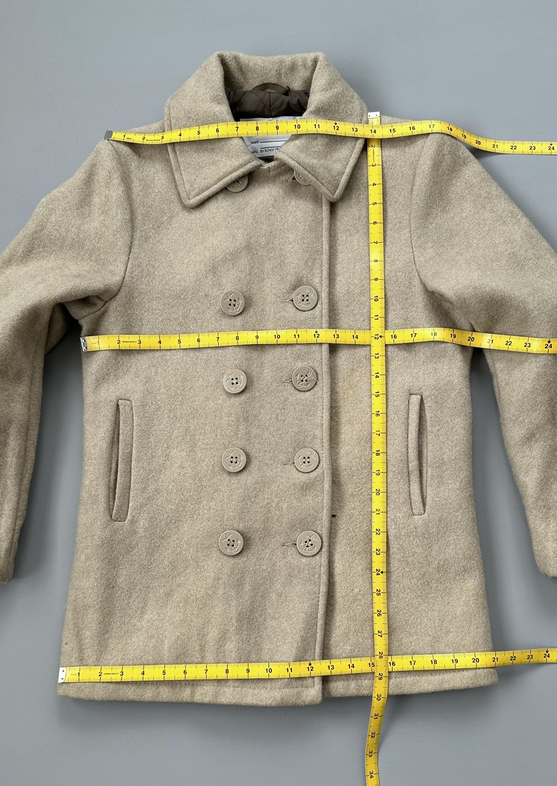 Schott Vintage Schott NYC Peacoat USN 740N Wool Jackets Size US XS / EU 42 / 0 - 10 Thumbnail