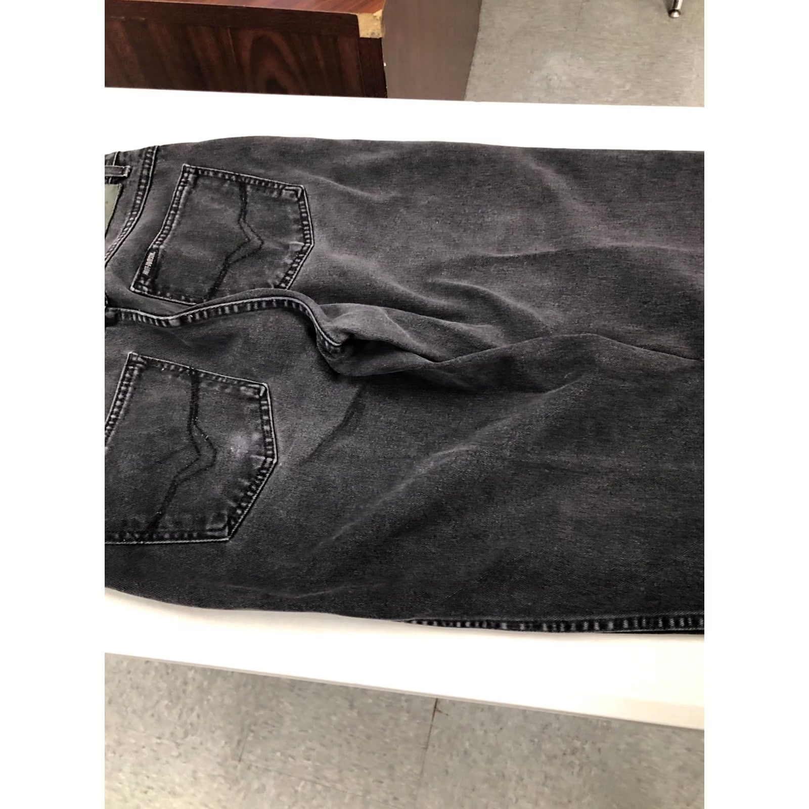 Harley Davidson VINTAGE Harley-Davidson Jeans Mens 32x28.5 Black Denim Straight Leg 5-Pocket Logo Cowboy Biker Rock Mens Size US 32 / EU 48 - 5 Thumbnail