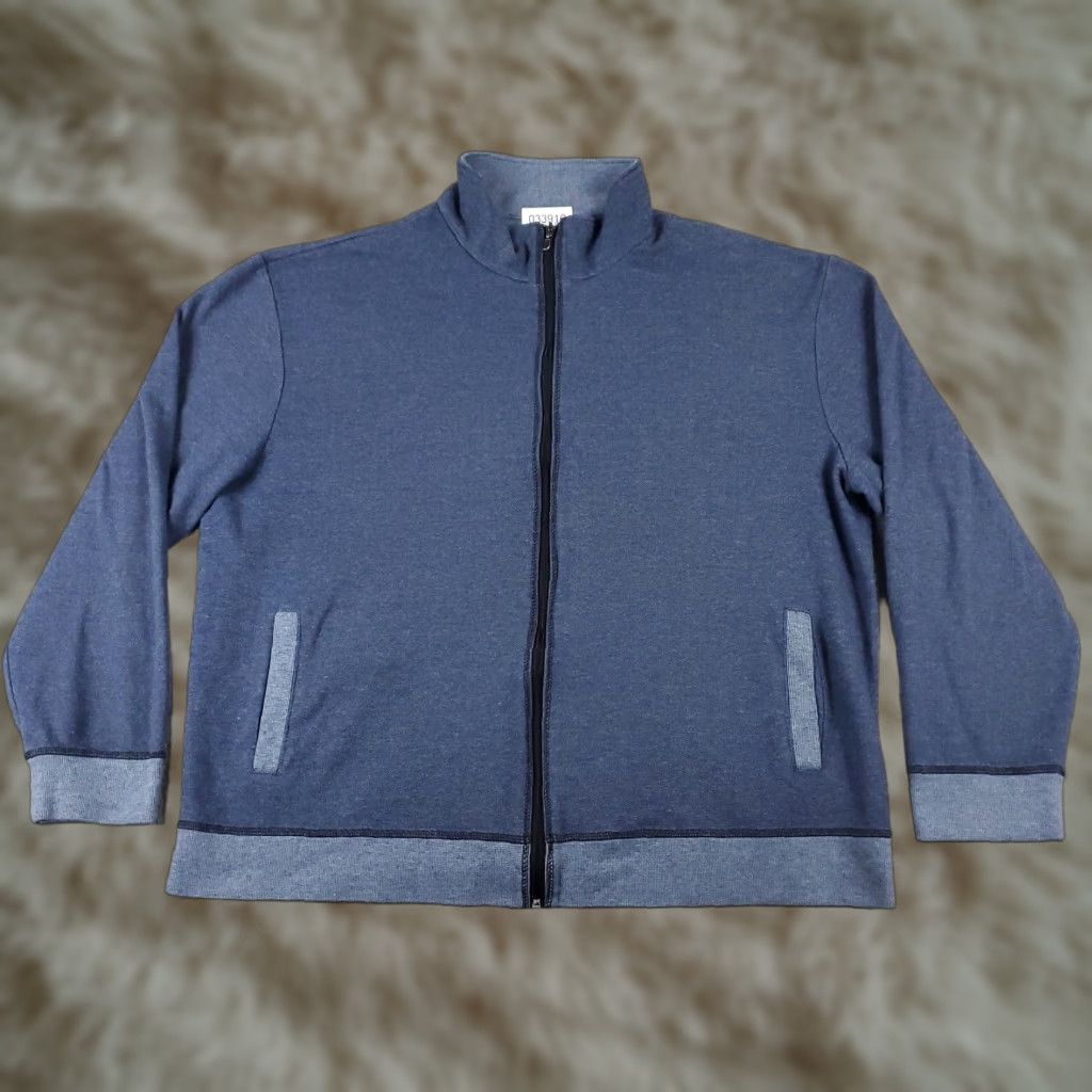 Vintage VINTAGE Bullock & Jones Sweater Mens Full Zip Casual Outerwear 2XL Blue Cotton Size US XXL / EU 58 / 5 - 1 Thumbnail