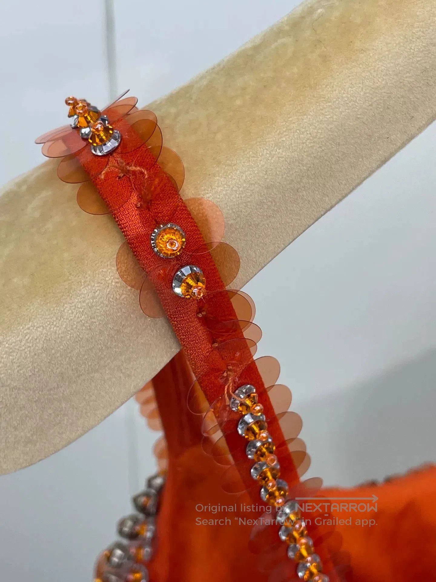 Miu Miu Miu Miu Orange White Beaded Slip Dress. Size S / US 4 / IT 40 - 4 Thumbnail