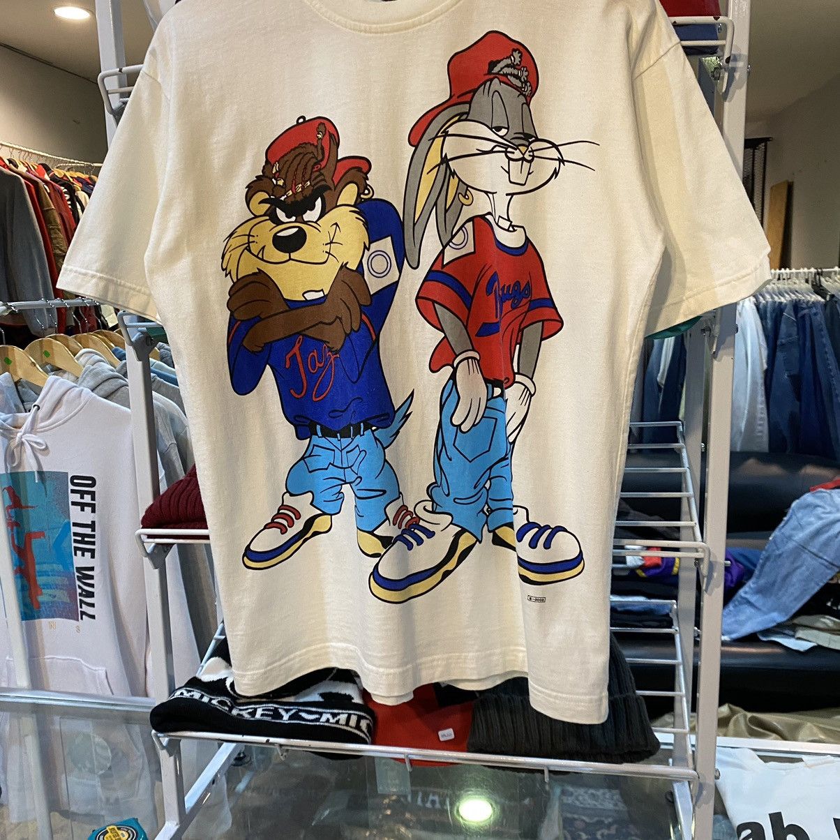 Vintage × Warner Bros Rare Vintage Bootleg Tazmania Bugs Looney Tunes T-Shirts Size US L / EU 52-54 / 3 - 4 Thumbnail