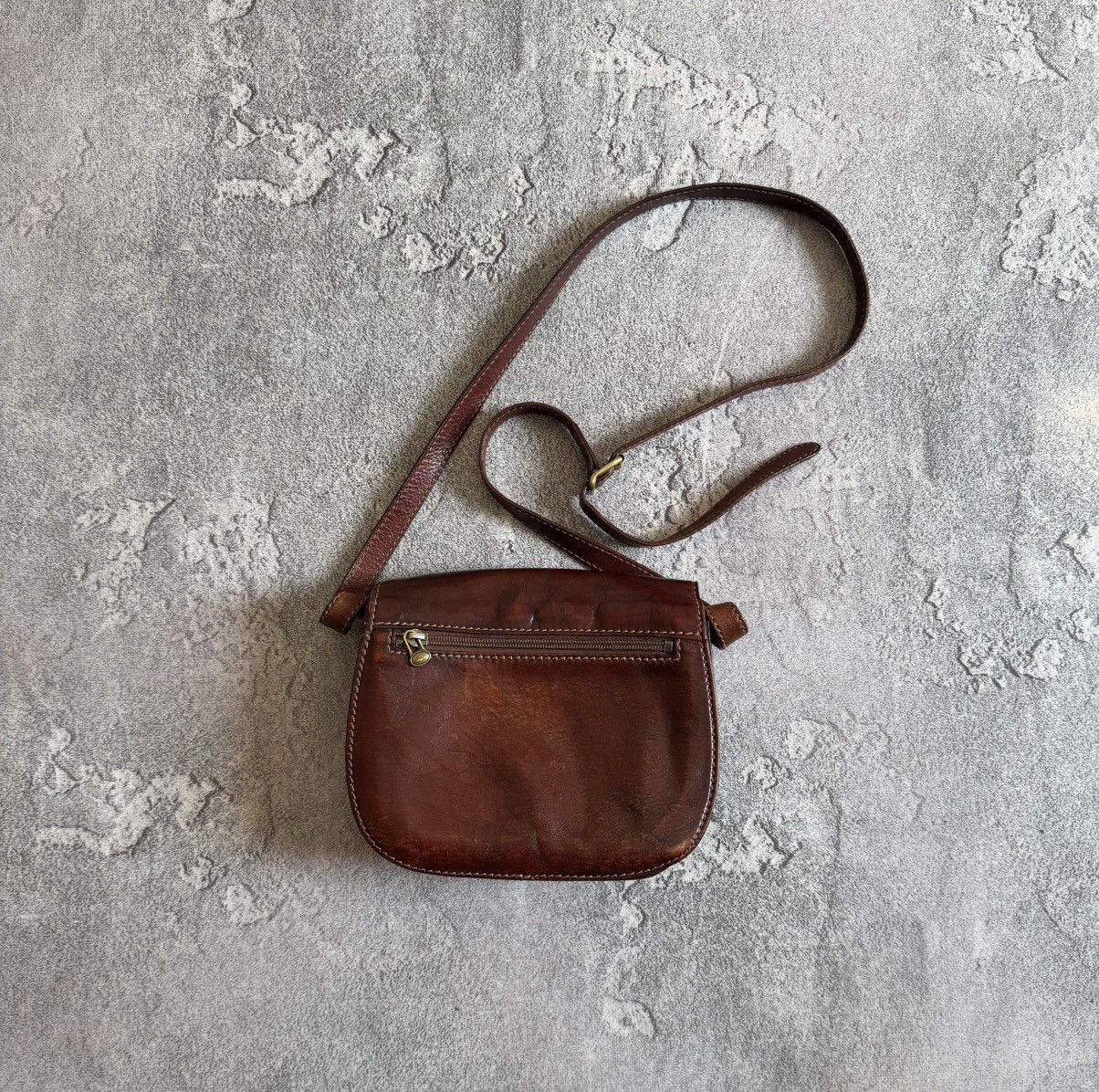 Leather The Bridge brown vintage leather bag 💼 shoulder Size ONE SIZE - 11 Thumbnail