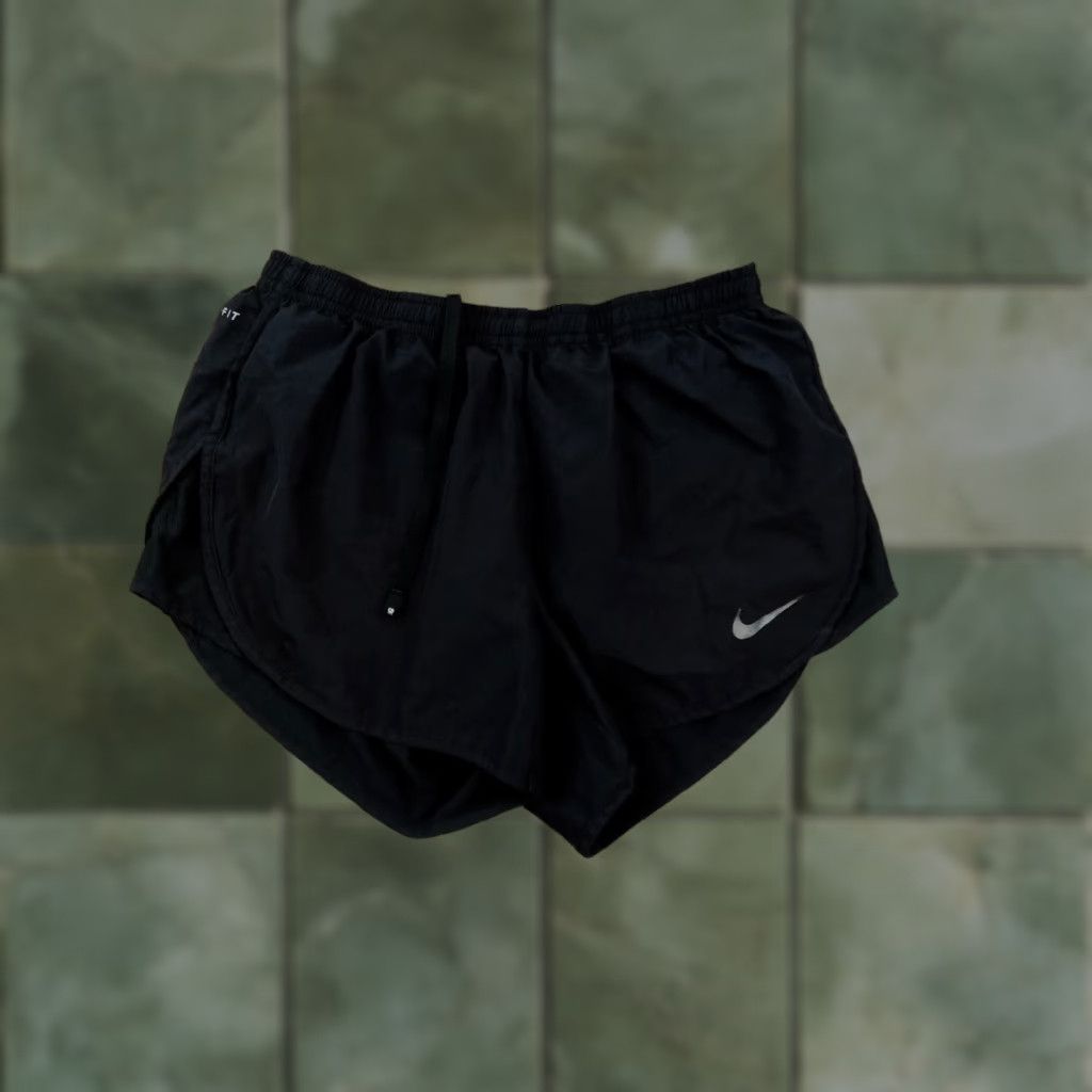 Nike Nike Dri-Fit Lined Shorts Women's Small Black Elastic Waist Drawstring Running Size 23" - 1 Thumbnail