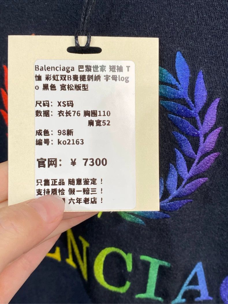 Balenciaga Balenciaga Rainbow Double B Wheatear Embroidered Letter log Size US XS / EU 42 / 0 - 6 Thumbnail