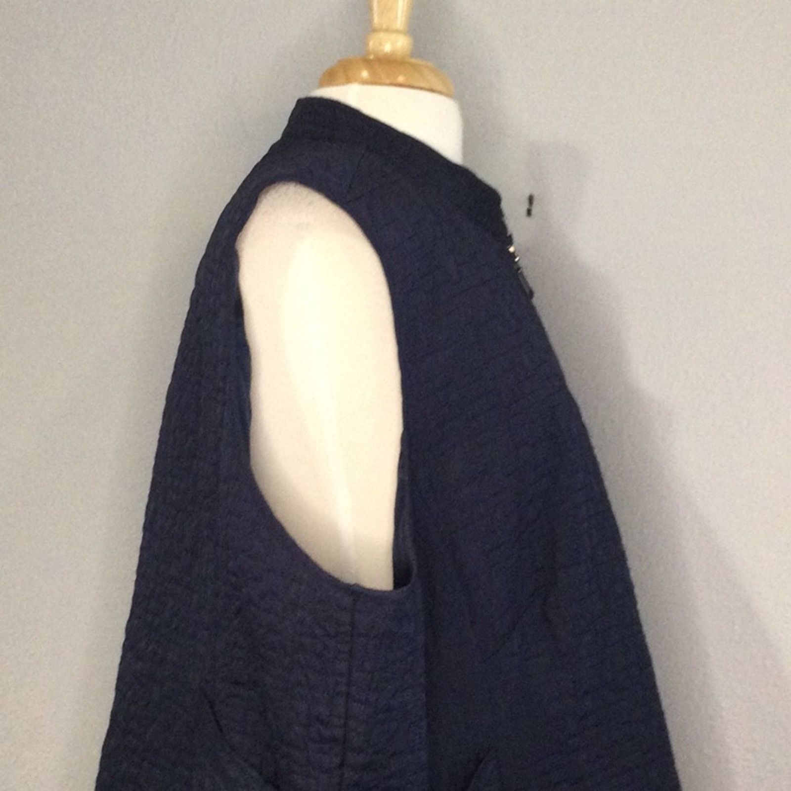 Other Dressbarn Navy Quilted Lined Full Zip Pockets Vest 22/24 Size XXL / US 16-18 / IT 52-54 - 5 Thumbnail