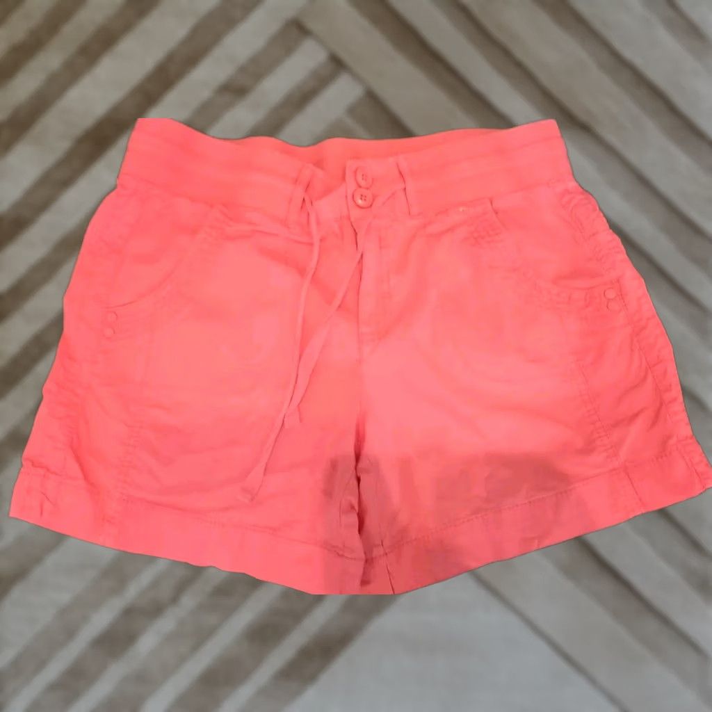 CO Khakis & Co Shorts Womens Size 8 Stretch Chino Drawstring Pocket Casual Ladies Size 30" / US 8 / IT 44 - 1 Thumbnail