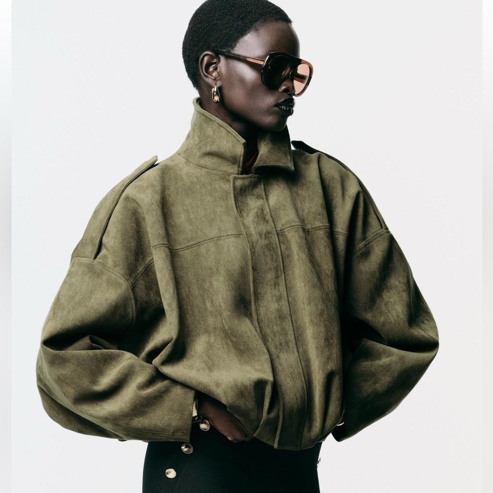 Zara 🦋 ZARA VIRAL 🦋 BLOGGERS FAVORITE 🦋 NWT ZARA FAUX SUEDE Size S / US 4 / IT 40 - 3 Thumbnail