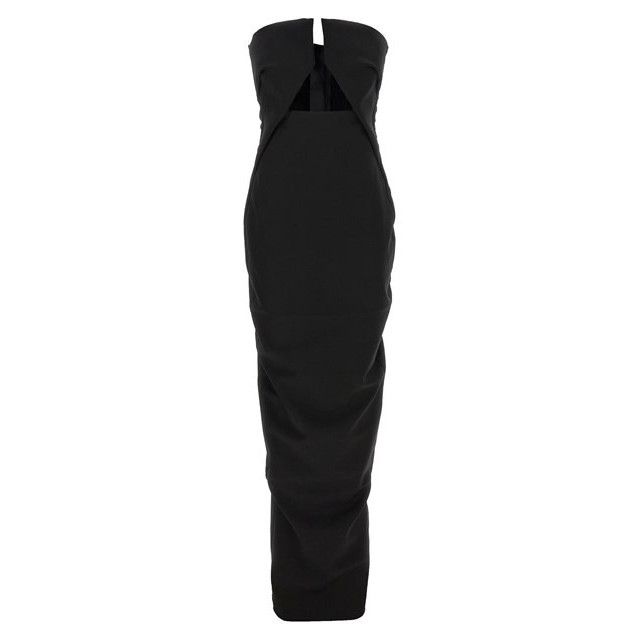RICK OWENS Temple Prong Gown Black Dress New & Authentic (Wo