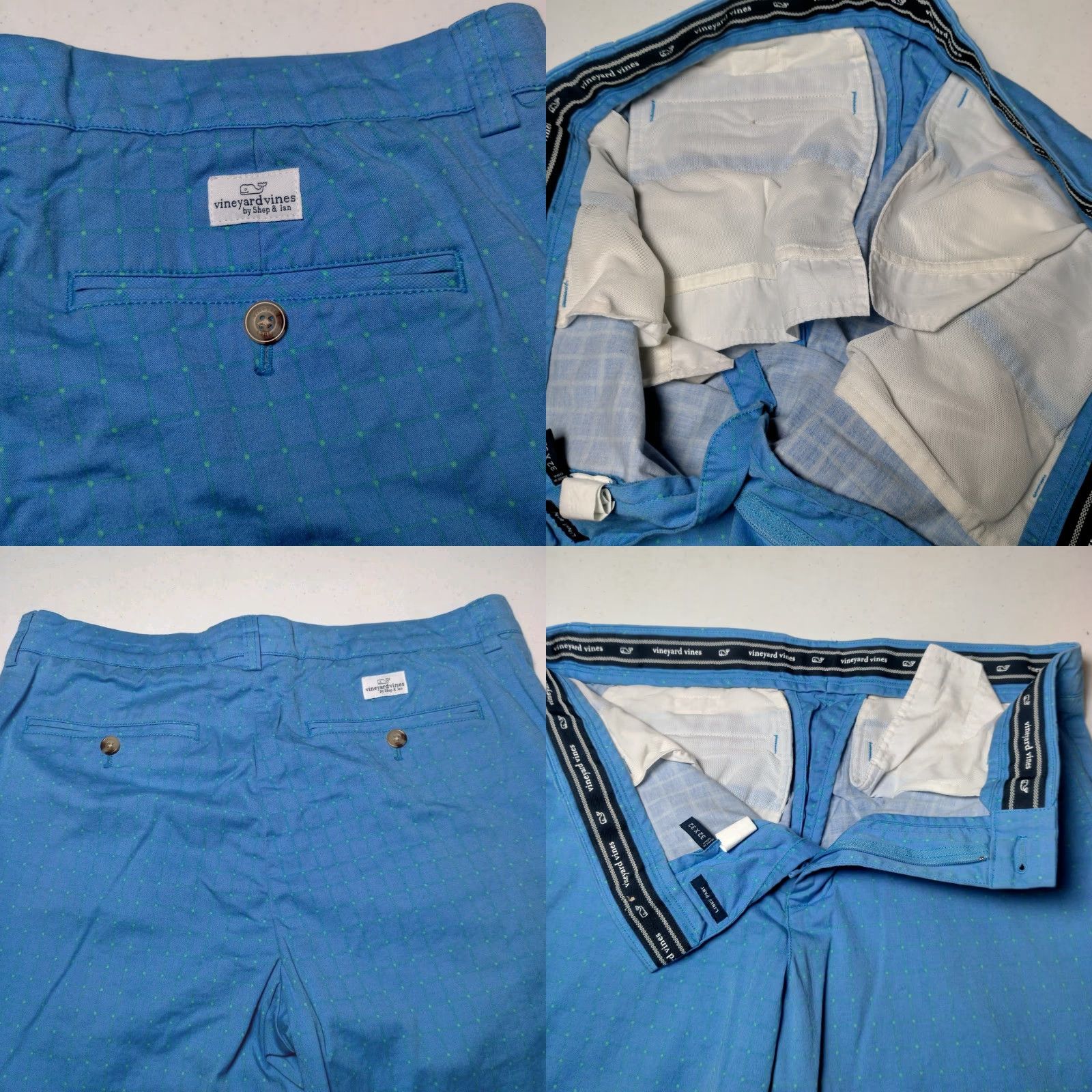 Vineyard Vines Vineyard Vines Links Pant Men's Golf Chino Pants 32x31 Blue Grid Spring Easter Size US 32 / EU 48 - 8 Thumbnail