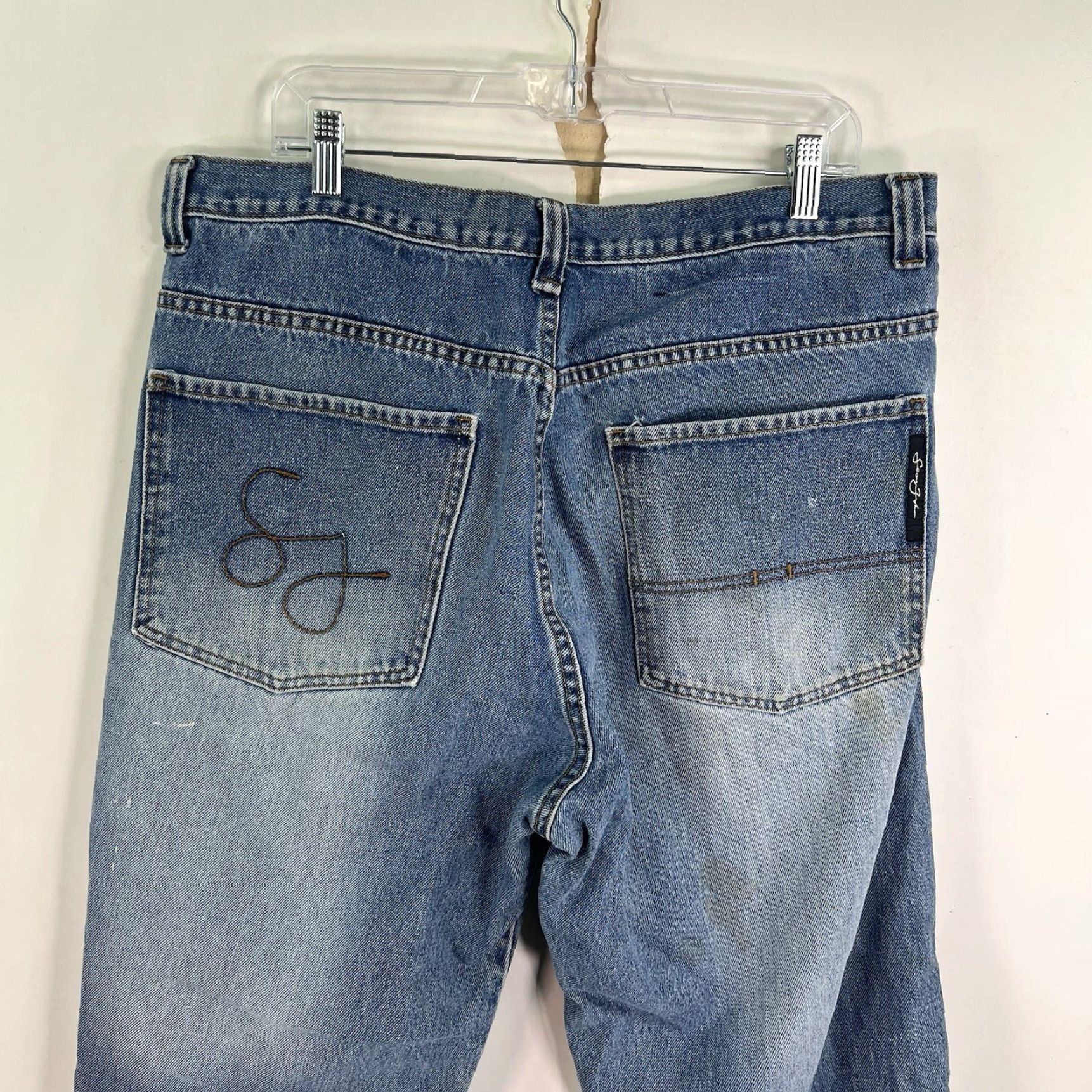 Sean John VINTAGE Sean John Jeans Distressed Straight Denim Men 40 Regular Inseam 31 Blue 90s Hip Hop Retrofit Size US 40 / EU 56 - 7 Thumbnail