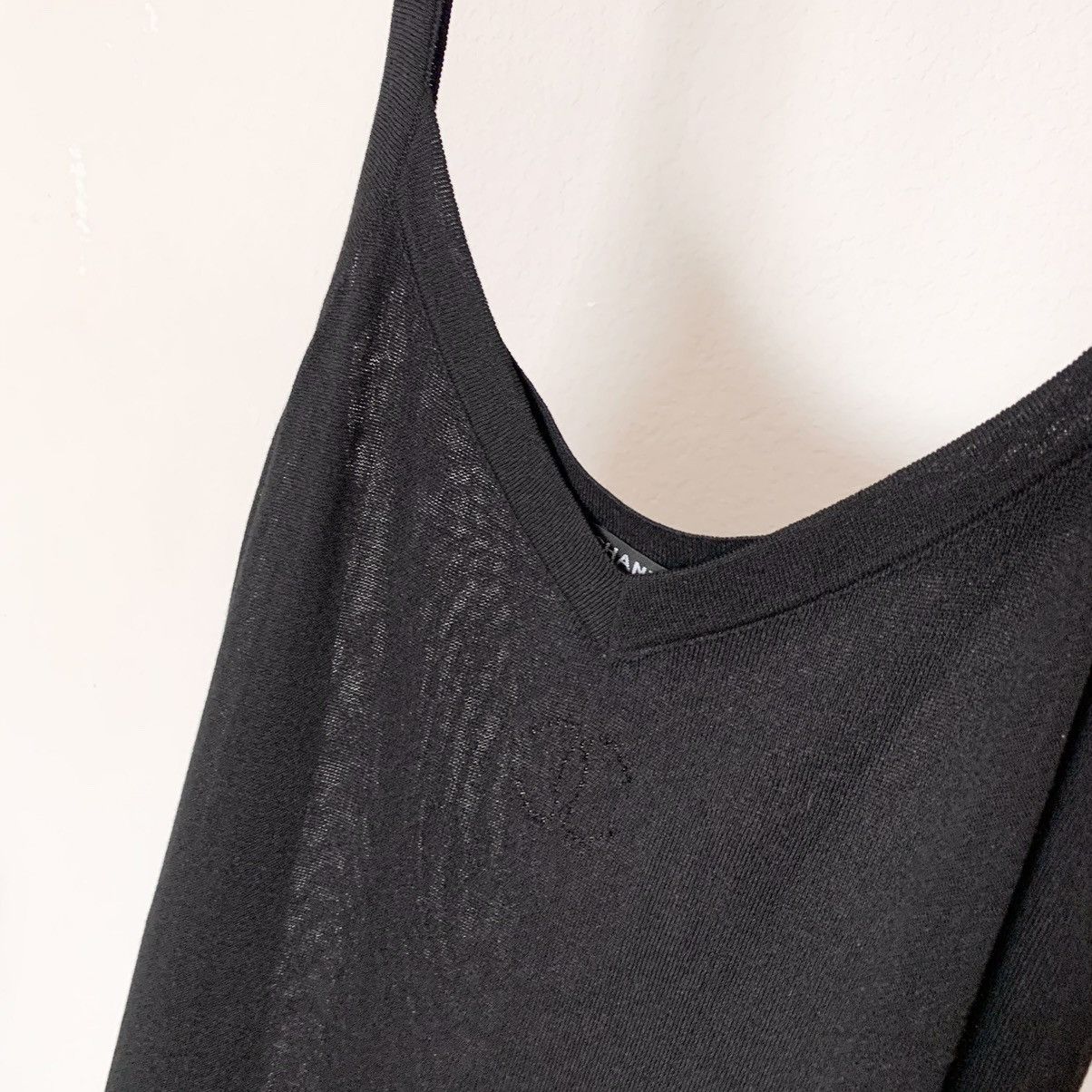 Chanel Chanel sheer logo black knit dress Size M / US 6-8 / IT 42-44 - 16 Thumbnail