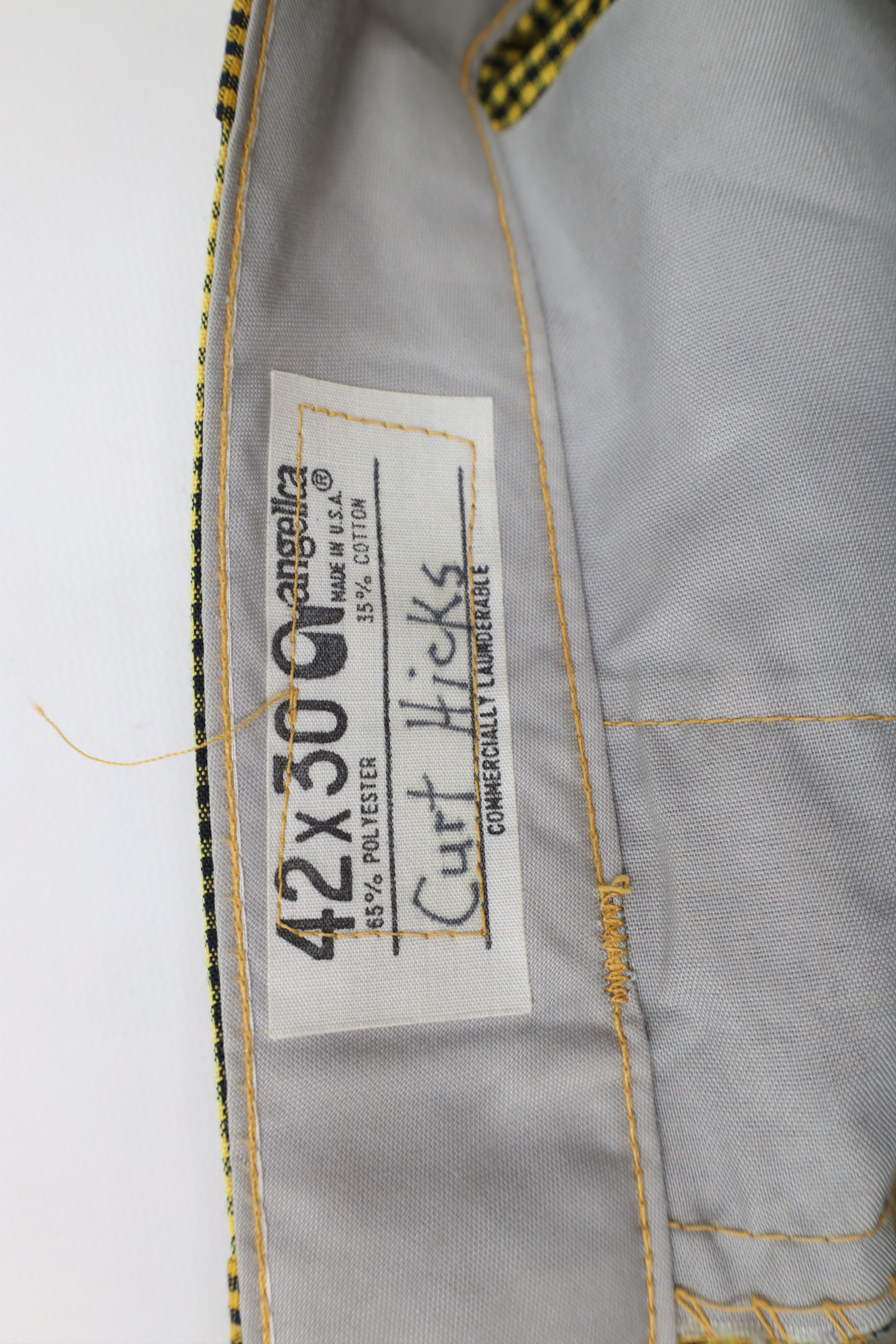 Vintage Vintage 70s Streetwear Plaid Wide Leg Workwear Pants USA Size US 42 / EU 58 - 9 Thumbnail