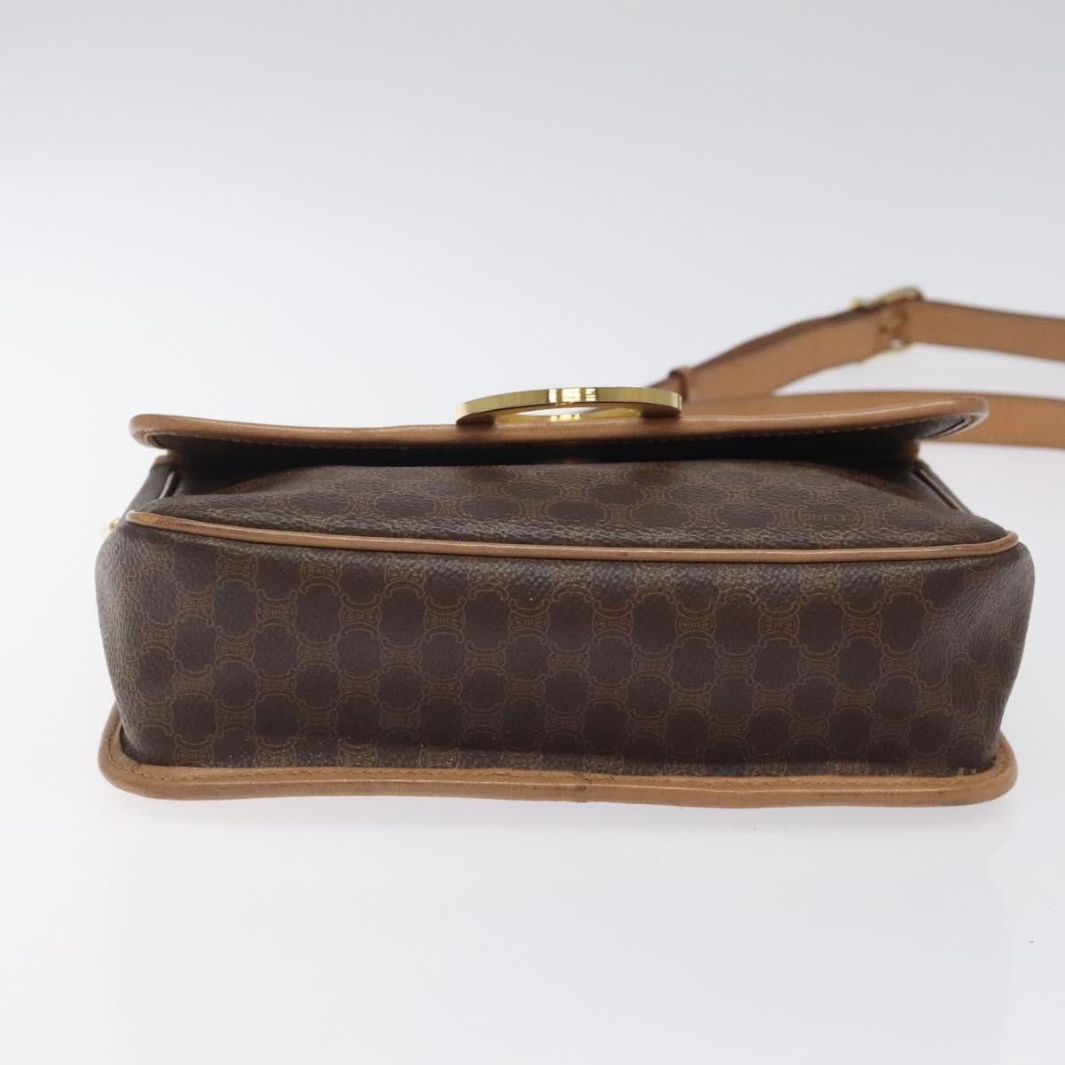Celine CELINE Macadam Canvas Shoulder Bag Pvc Leather Brown Gold Size ONE SIZE - 9 Thumbnail
