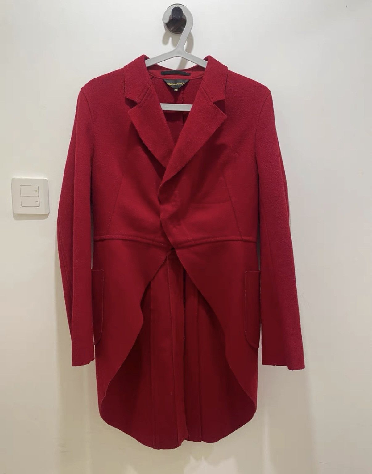 Comme des Garcons Comme des Garçons (Main Line) Asymmetric Wool Tuxedo Jacket Size M / US 6-8 / IT 42-44 - 1 Thumbnail