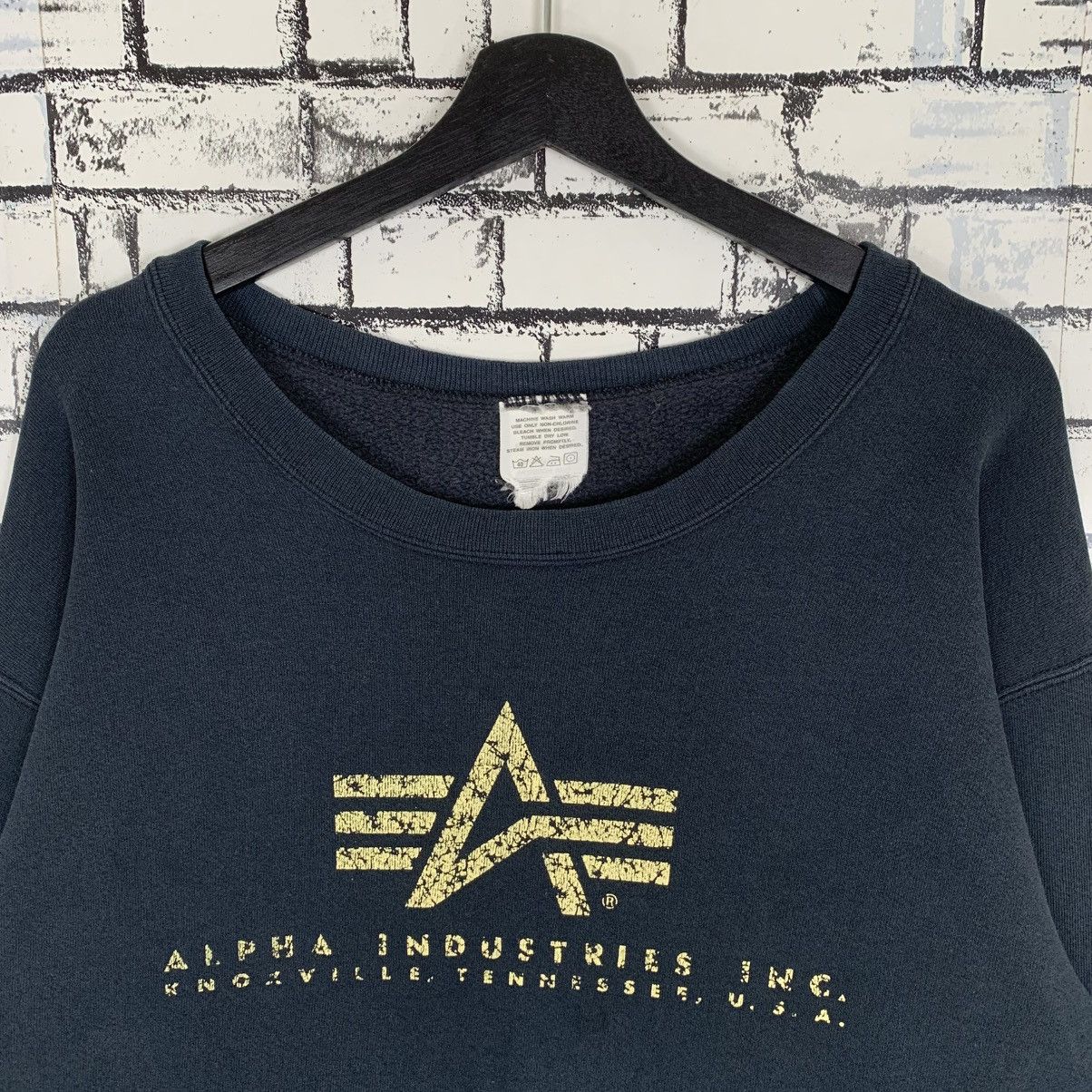 Alpha Industries × Designer × Vintage Vintage Alpha Industries Sweatshirt Medium Size Size US M / EU 48-50 / 2 - 2 Thumbnail