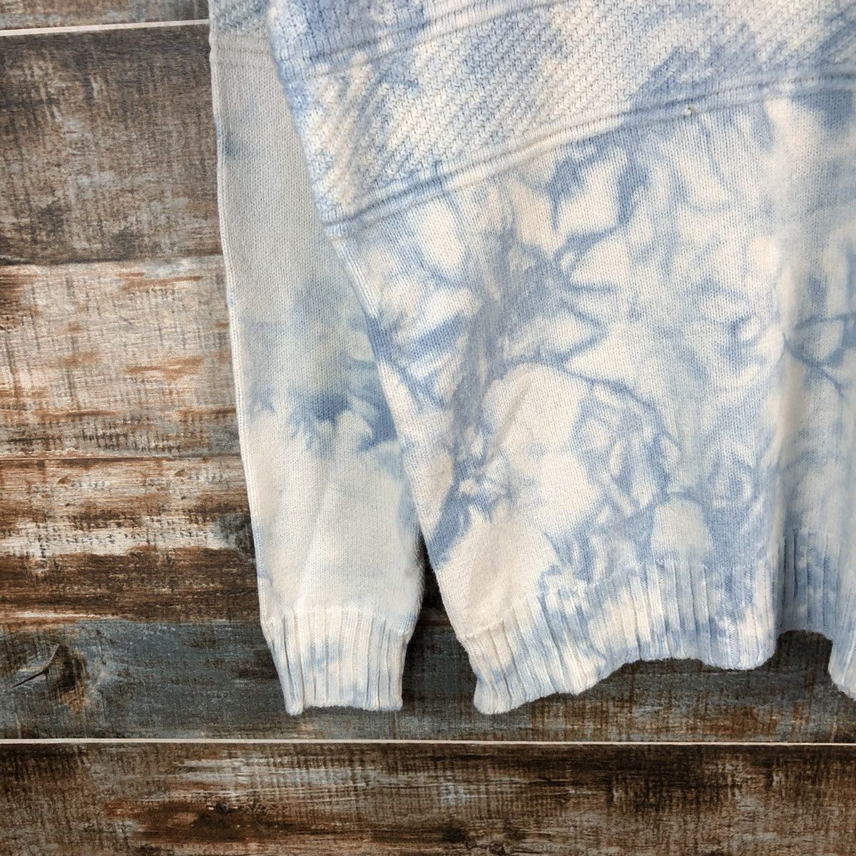 Japanese Brand Estnation Blue Tye Dye faded sweatshirt Knitwear #A1268 Size US M / EU 48-50 / 2 - 7 Thumbnail