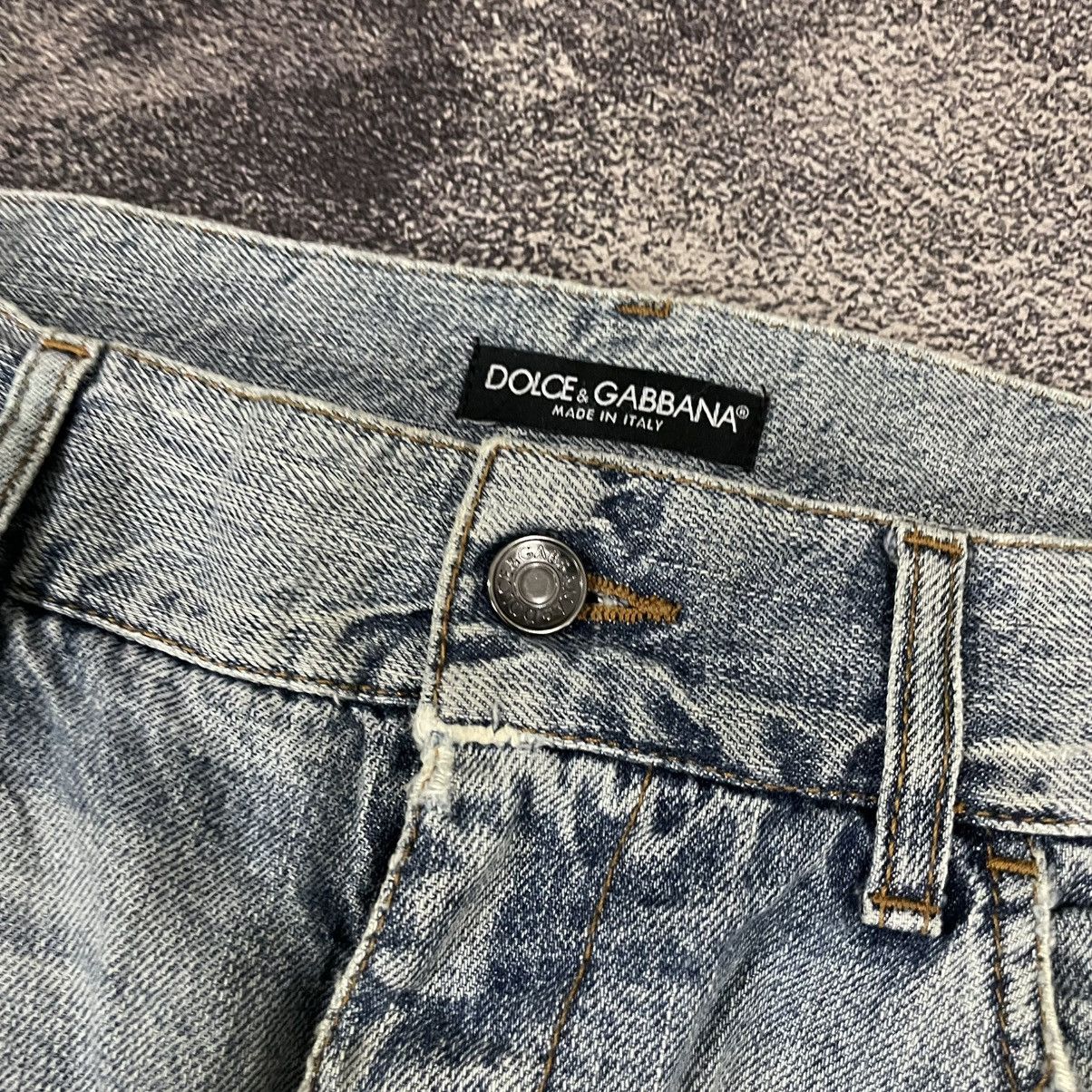 Dolce & Gabbana × Le Grande Bleu (L.G.B.) × Tornado Mart 00's Dolce & Gabbana Straight Distressed Jeans Size US 34 / EU 50 - 6 Thumbnail