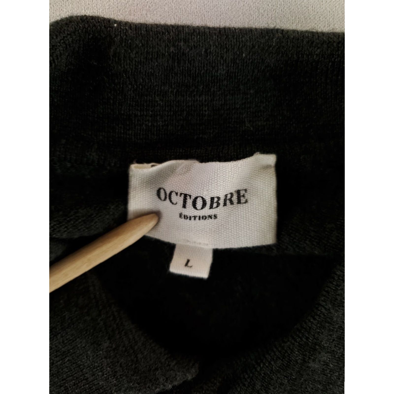 Vintage Octobre Editions Pullover Sweater 100% Merino Wool Lightweight Gray Mens L Size US L / EU 52-54 / 3 - 2 Thumbnail