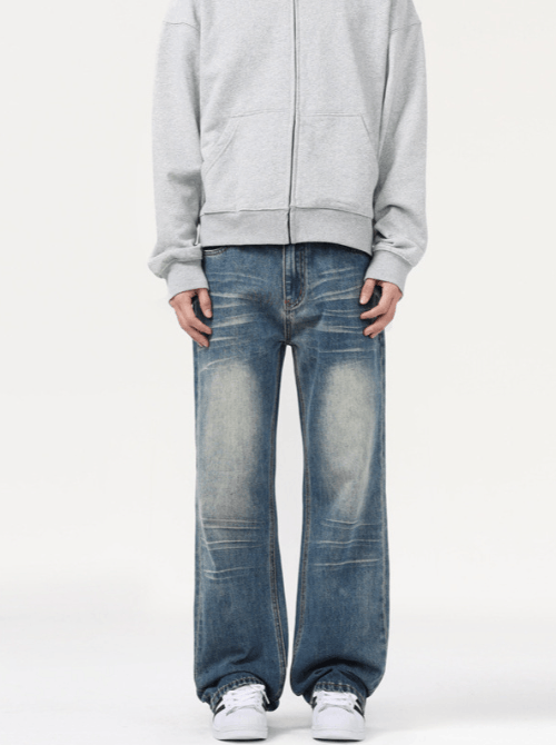 Japanese Brand Vintage washed blue distressed flared jeans y2k Size US 32 / EU 48 - 1 Thumbnail