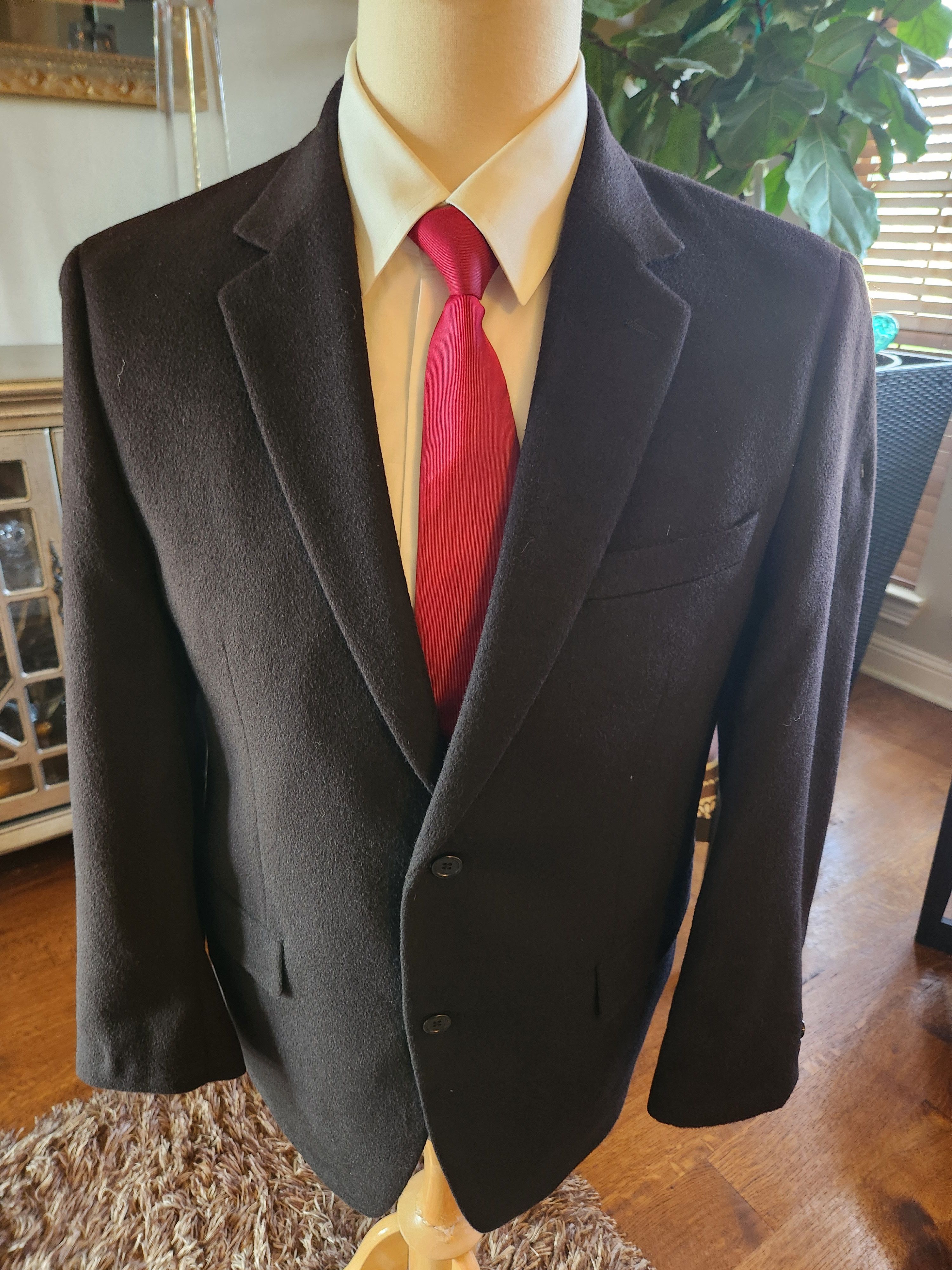 Michael Kors NWOT Men's Black Camel Hair Blazer Size 40R - 1 Thumbnail