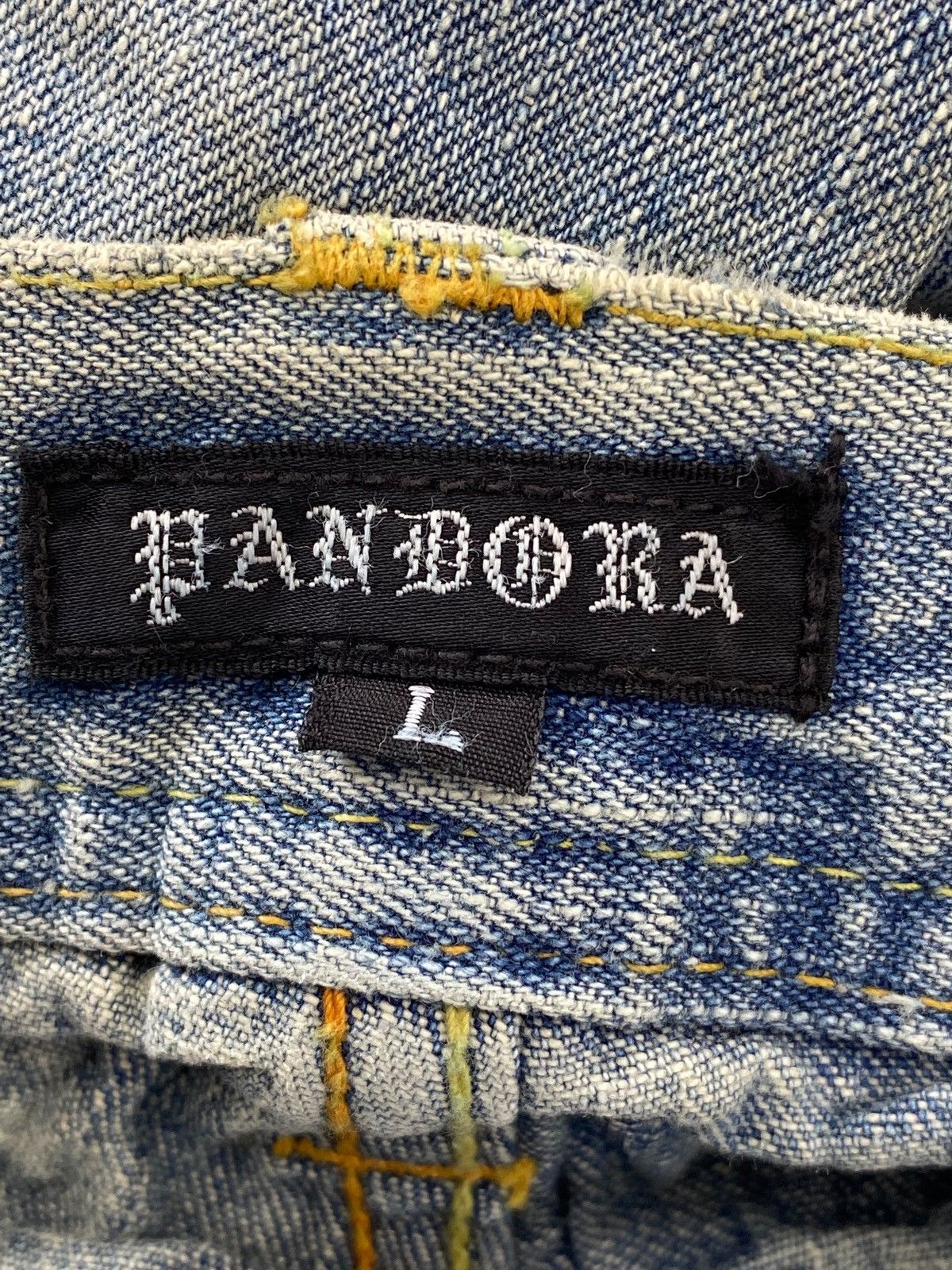 pandora Pandora Faded Blue Wash Ripped Style Flare Jeans Size US 32 / EU 48 - 11 Thumbnail