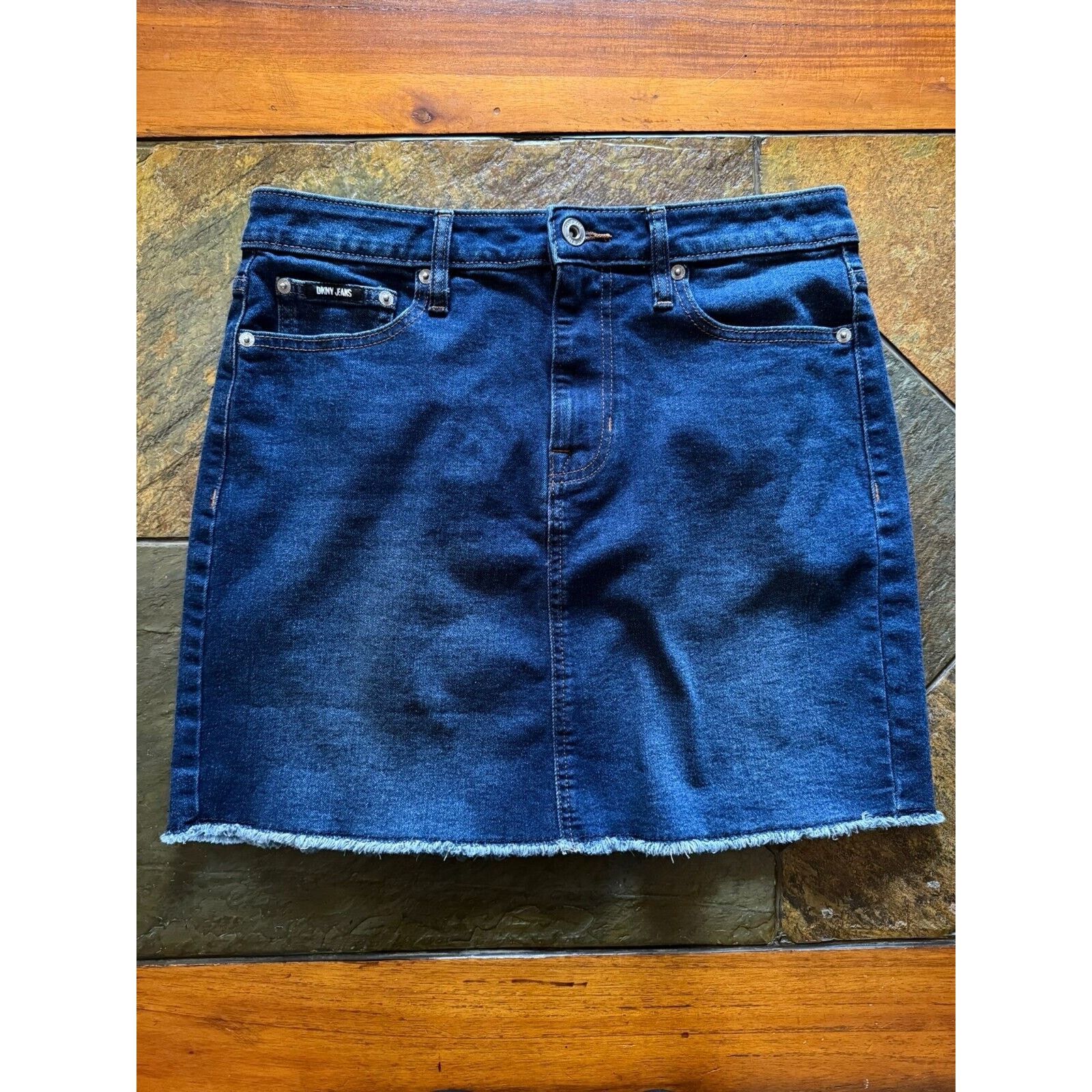 DKNY NWOT, DKNY Women's 17 inch Mid Rise Denim Skirt Size 8 Size 30" / US 8 / IT 44 - 1 Thumbnail