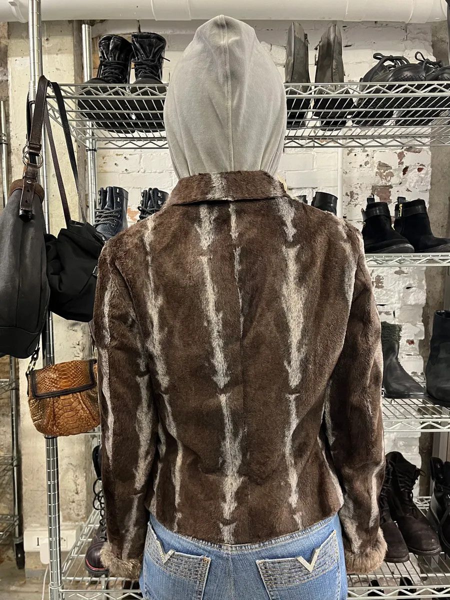 Gianfranco Ferre 2000s Gianfranco Ferré Brown & Grey Faux Fur Jacket Size S / US 4 / IT 40 - 3 Thumbnail