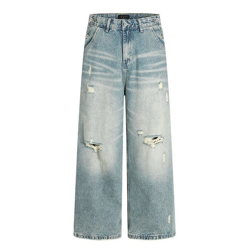 Jean American Style Men's Washing Jeans Holes Size US 32 / EU 48 - 1 Thumbnail