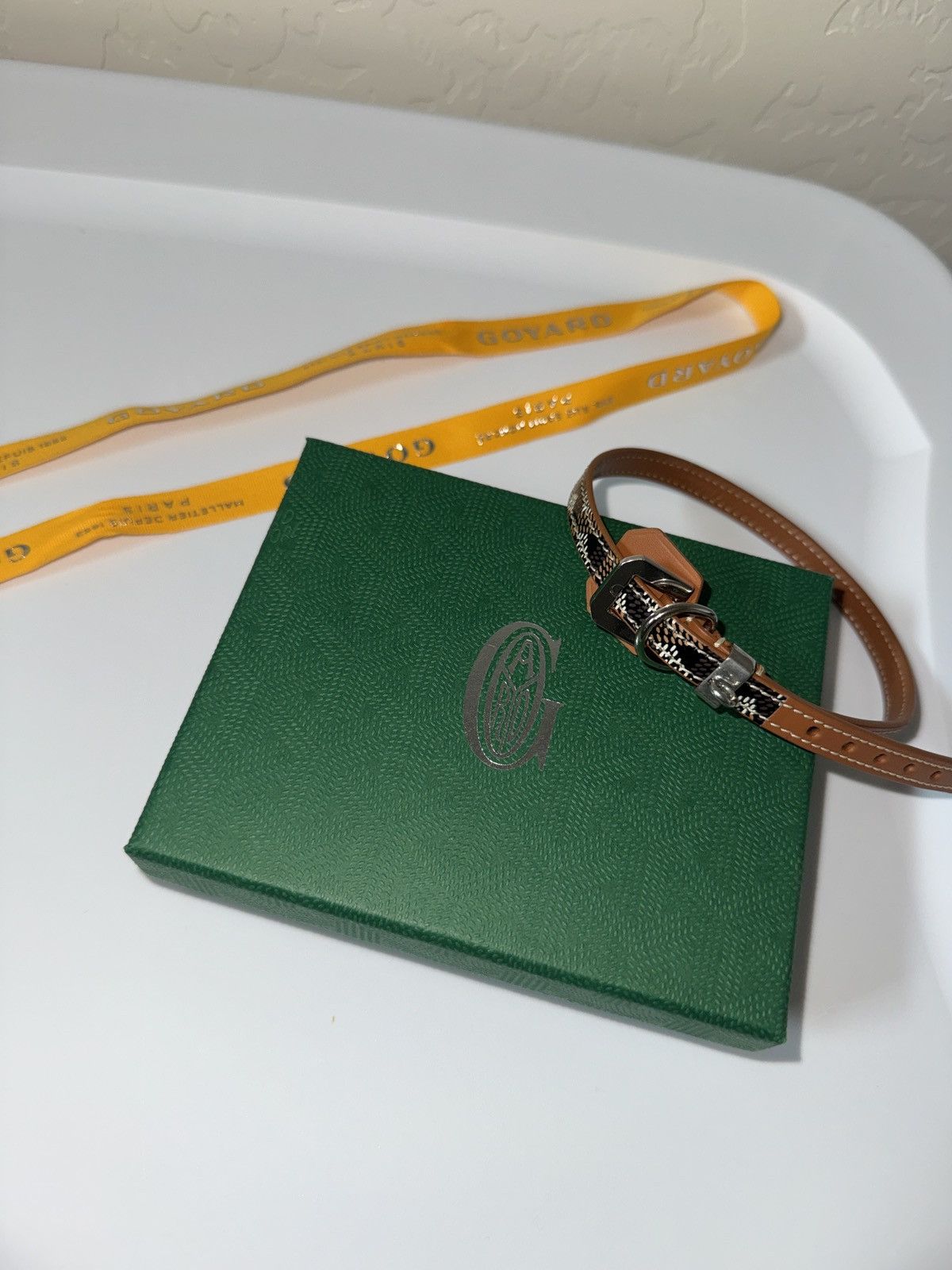 Goyard Goyard dog collar used for a photo and wiped off like NEW Size ONE SIZE - 17 Thumbnail