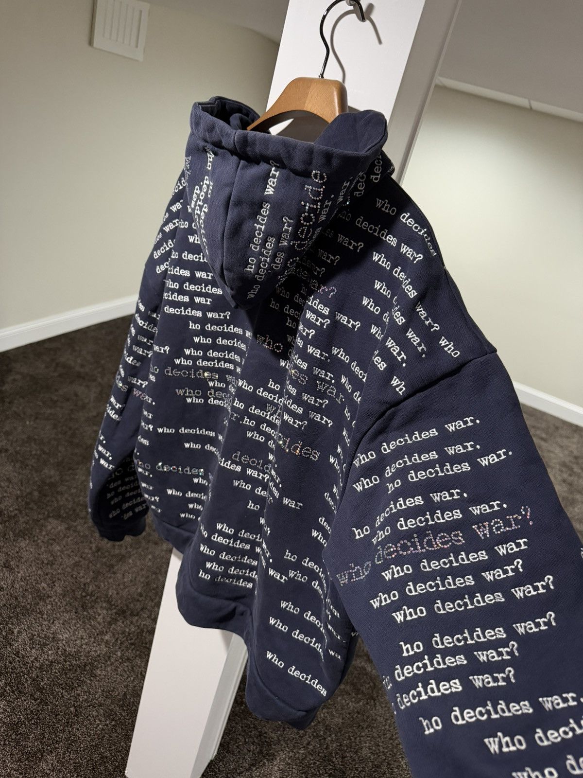Who Decides War Who Decides War WDW Flared Scripture Dark Blue Hoodie Size US L / EU 52-54 / 3 - 6 Thumbnail