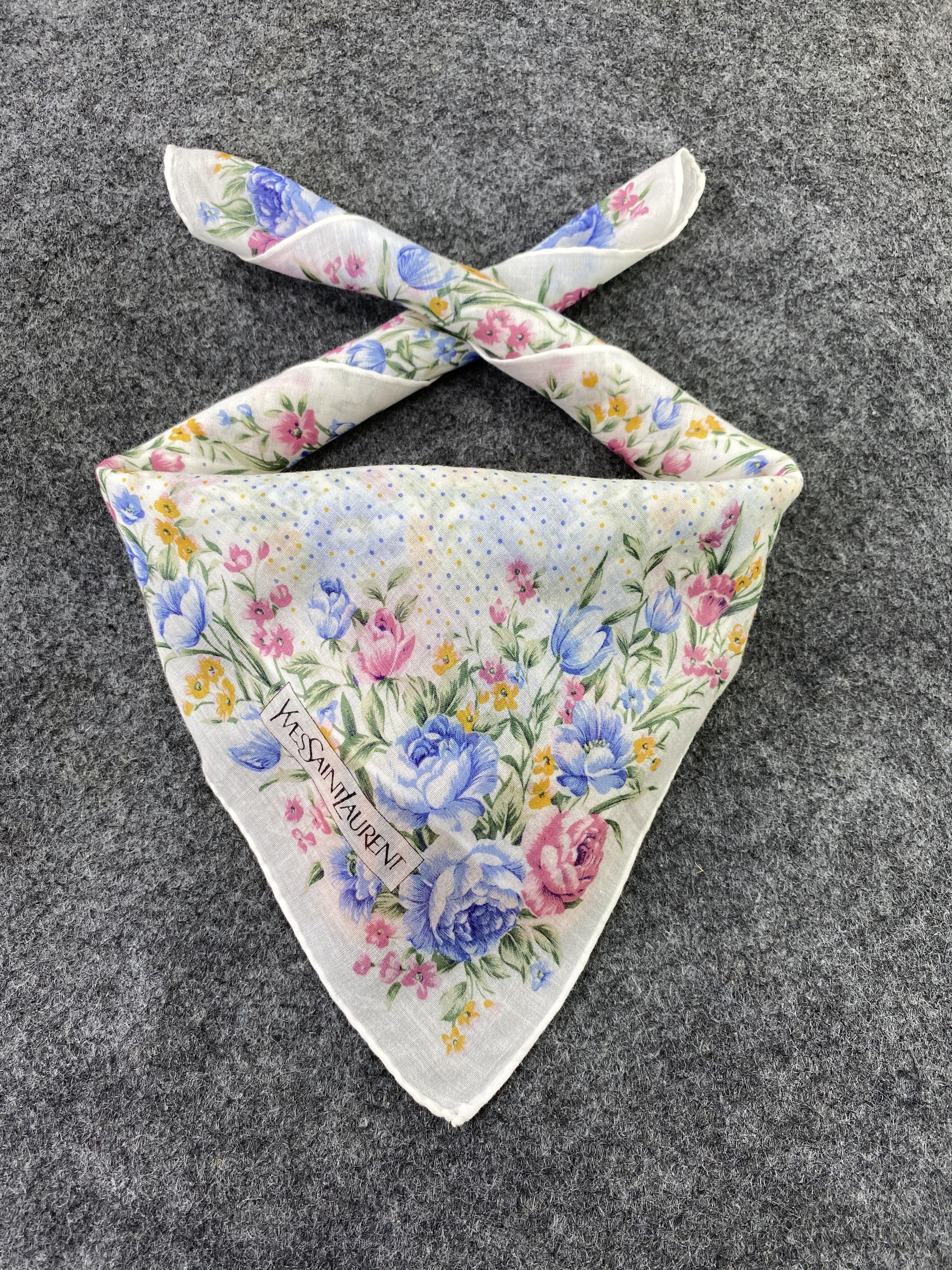 Vintage × Yves Saint Laurent Yves Saint Laurent Handkerchief / Bandana / Neckerchief-B169 Size ONE SIZE - 2 Thumbnail