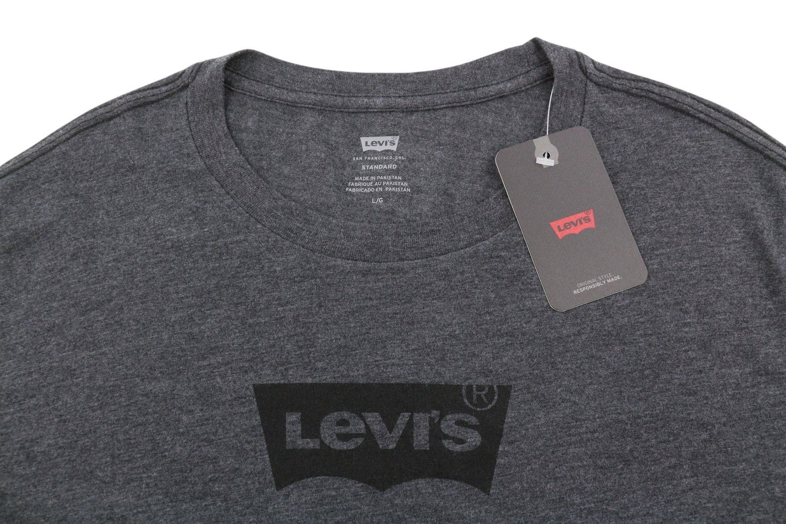 Levi's STANDARD L Dark Grey Melange Tricot Crew Neck 87859 Size US L / EU 52-54 / 3 - 5 Thumbnail