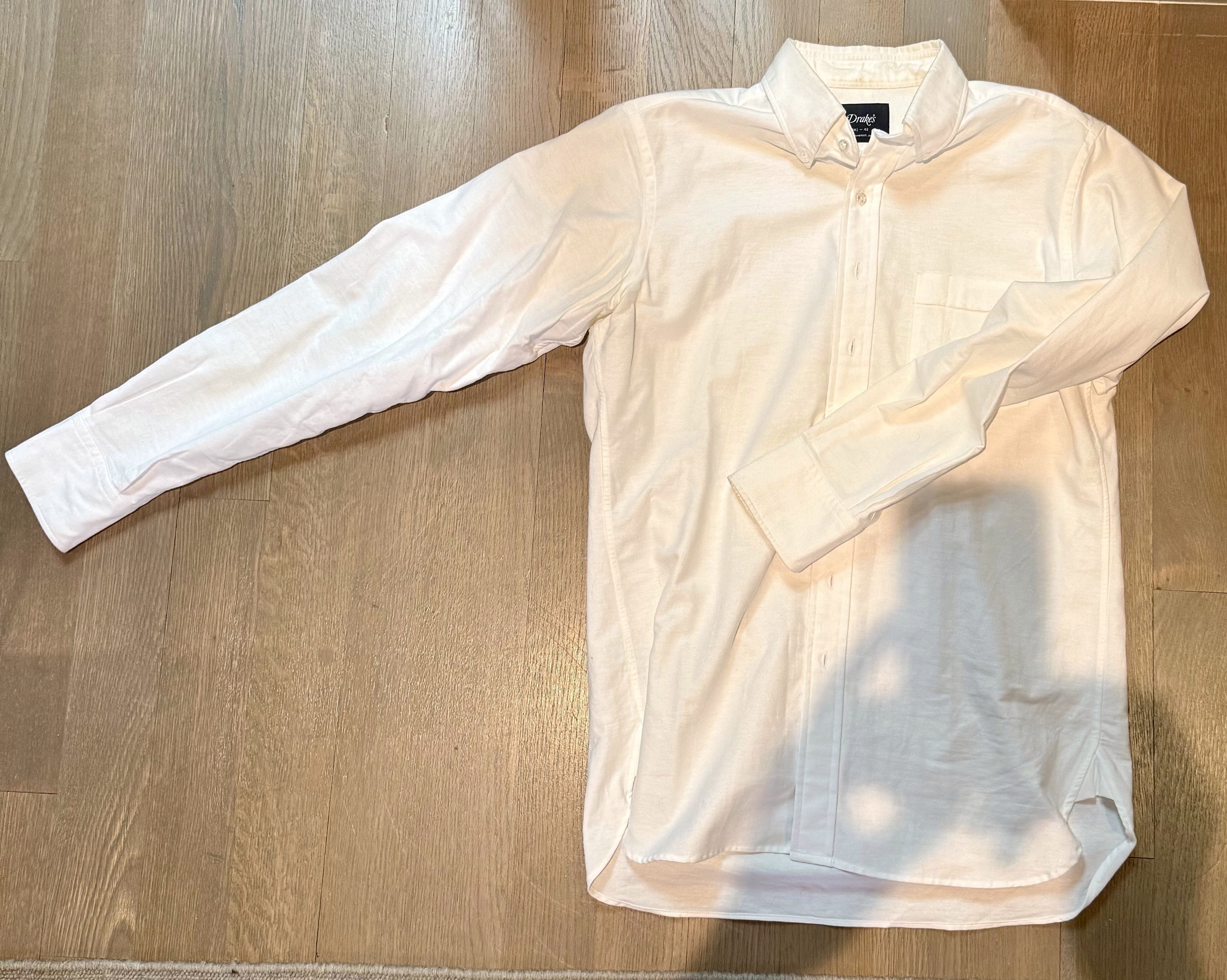 Drake's OCBD oxford shirt white 16.5 / 42