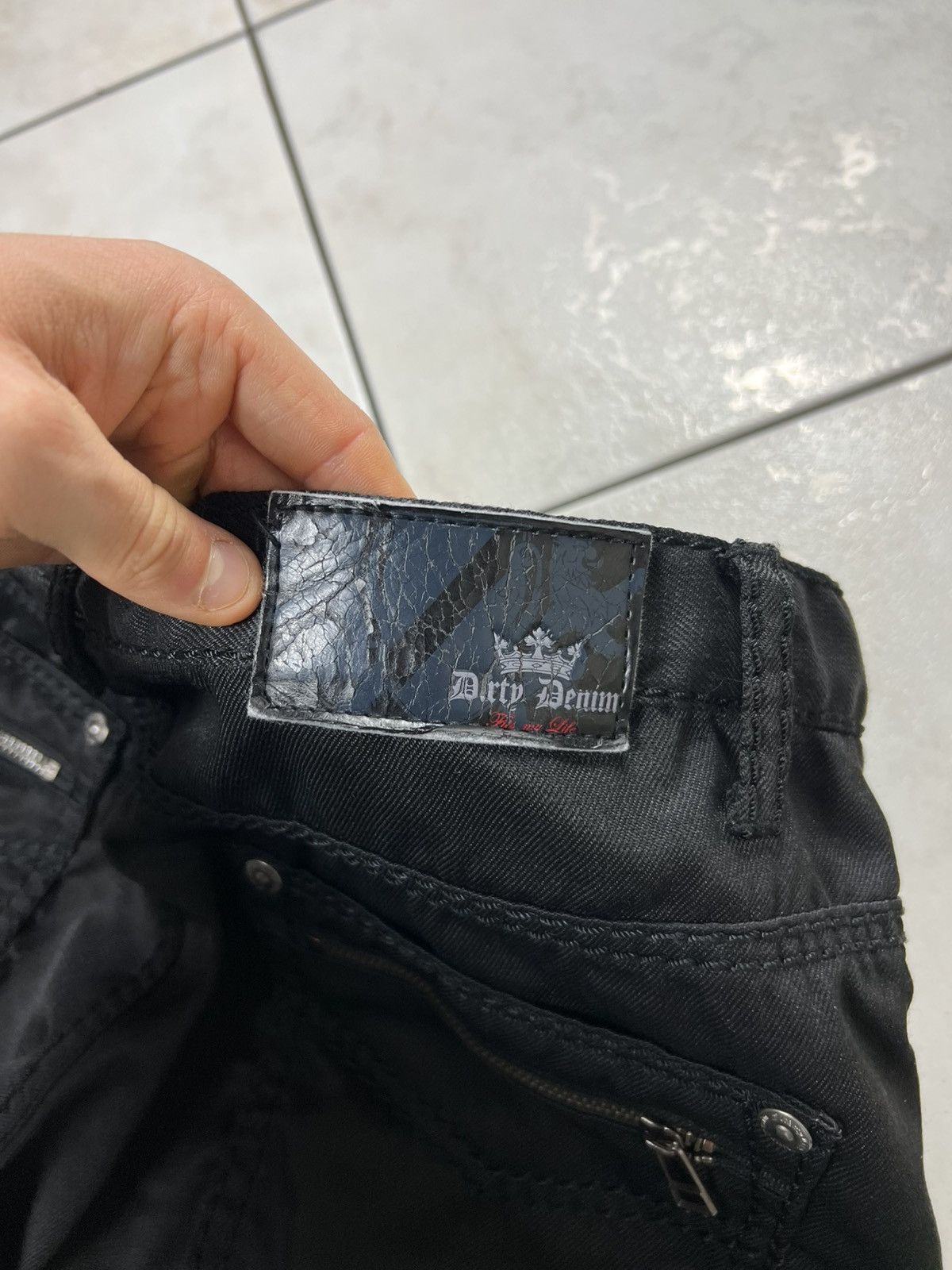 True Religion Vintage Dirty Denim y2k creased crumpled pants zip trousers Size US 32 / EU 48 - 18 Thumbnail