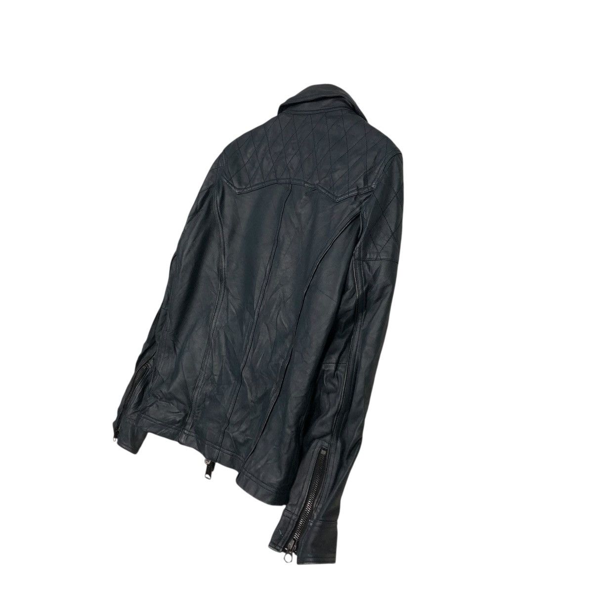 Japanese Brand 🔥VINTAGE BIKER LEATHER JACKET RATTLE TRAP ISSEY MIYAKE Size US S / EU 44-46 / 1 - 12 Thumbnail