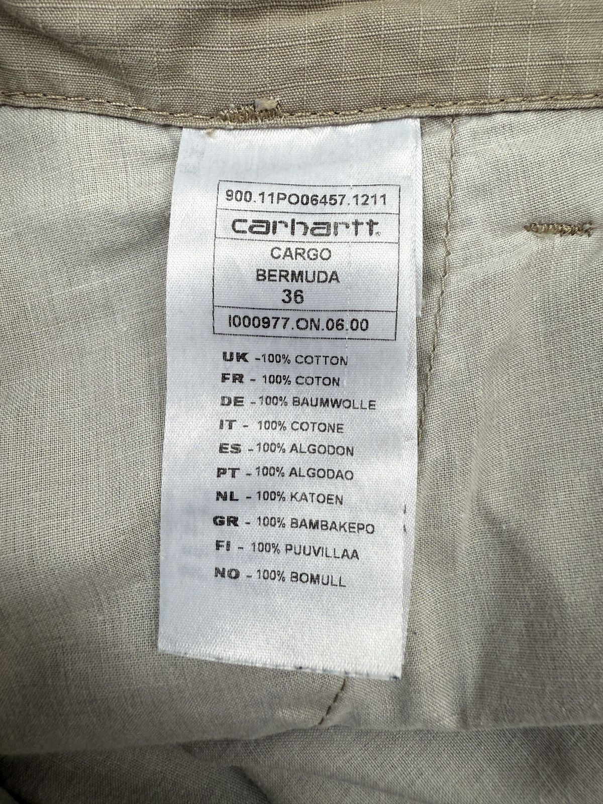 Carhartt Carhartt WIP Beige Ripstop Cargo Bermuda Baggy Shorts 36 Size US 36 / EU 52 - 7 Thumbnail