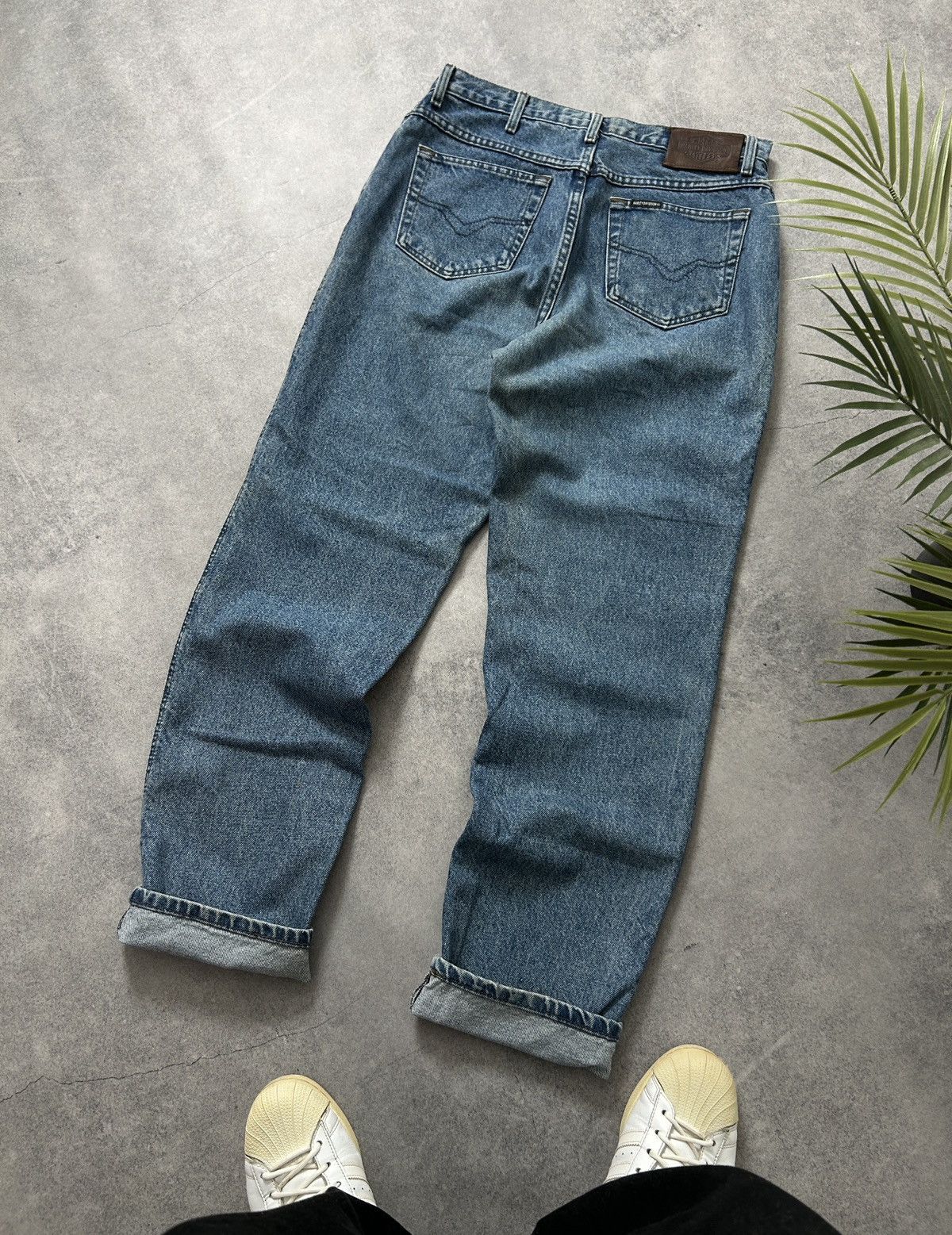 Harley Davidson Vintage Harley Davidson blue denim jeans mens made in usa Size US 34 / EU 50 - 1 Thumbnail