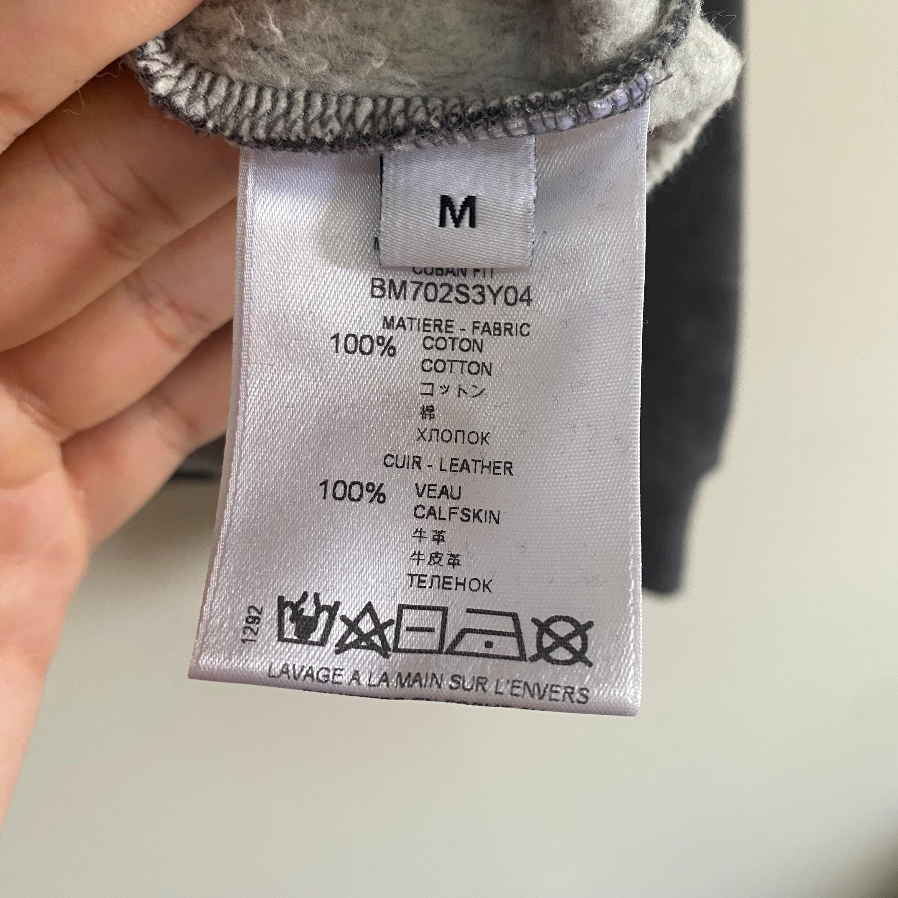 Givenchy 1 of 1 Grey Leather Logo Patches Sweatshirt Size US M / EU 48-50 / 2 - 5 Thumbnail