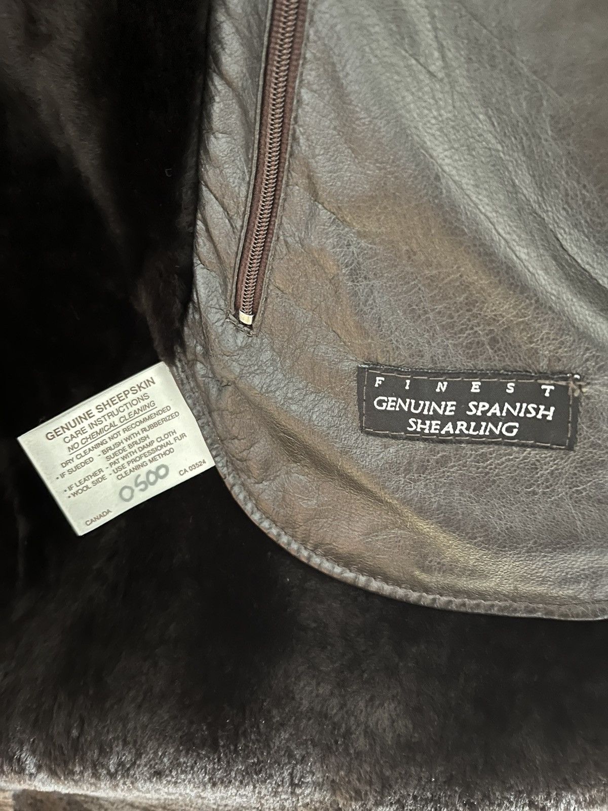 Genuine Leather × Other Dark Brown Womens Lightweight Spanish Shearling Coat S Size S / US 4 / IT 40 - 10 Thumbnail