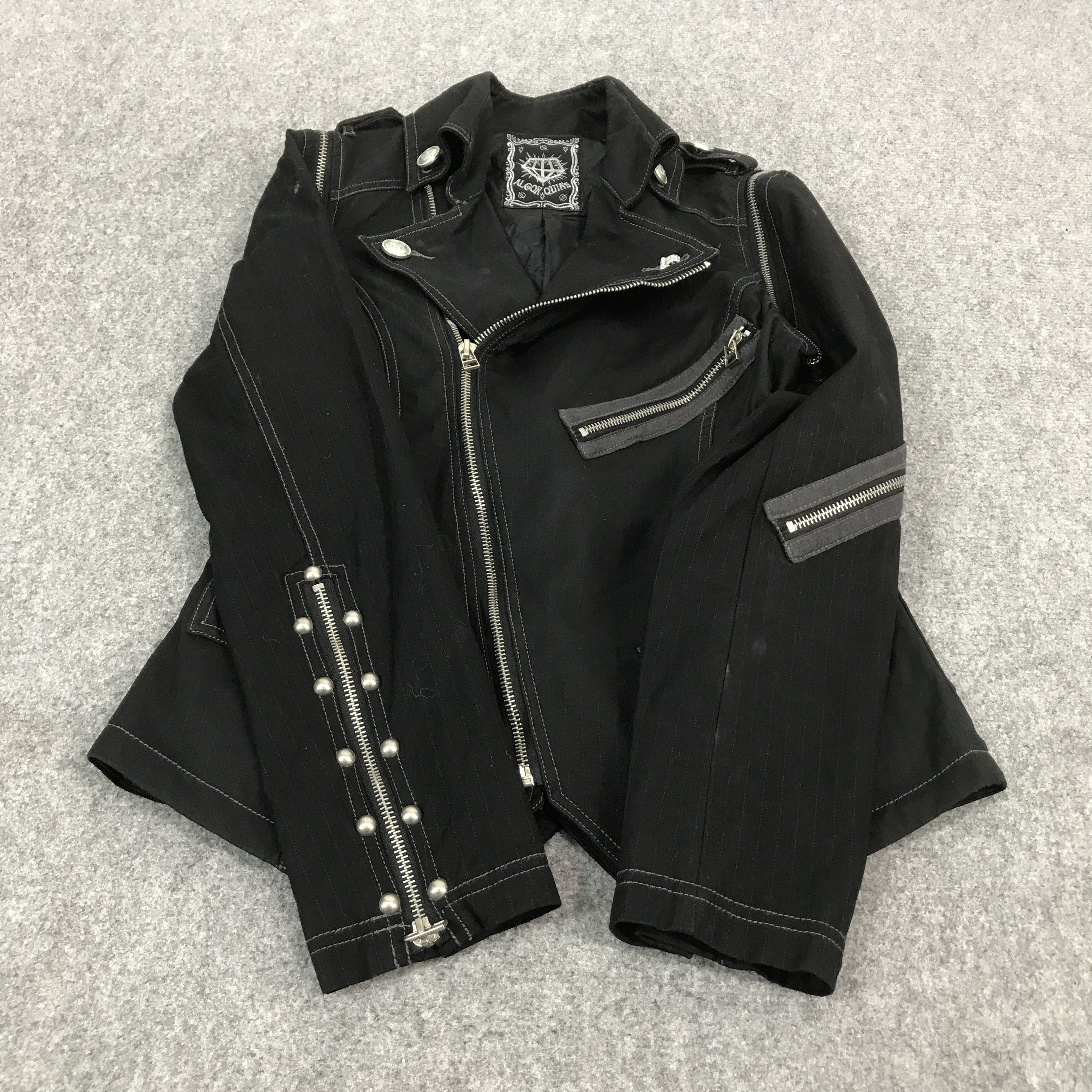 If Six Was Nine × Japanese Brand × Le Grande Bleu (L.G.B.) 🔥ALGON QUINS JAPAN PUNK BLACK JACKET Size US S / EU 44-46 / 1 - 8 Thumbnail