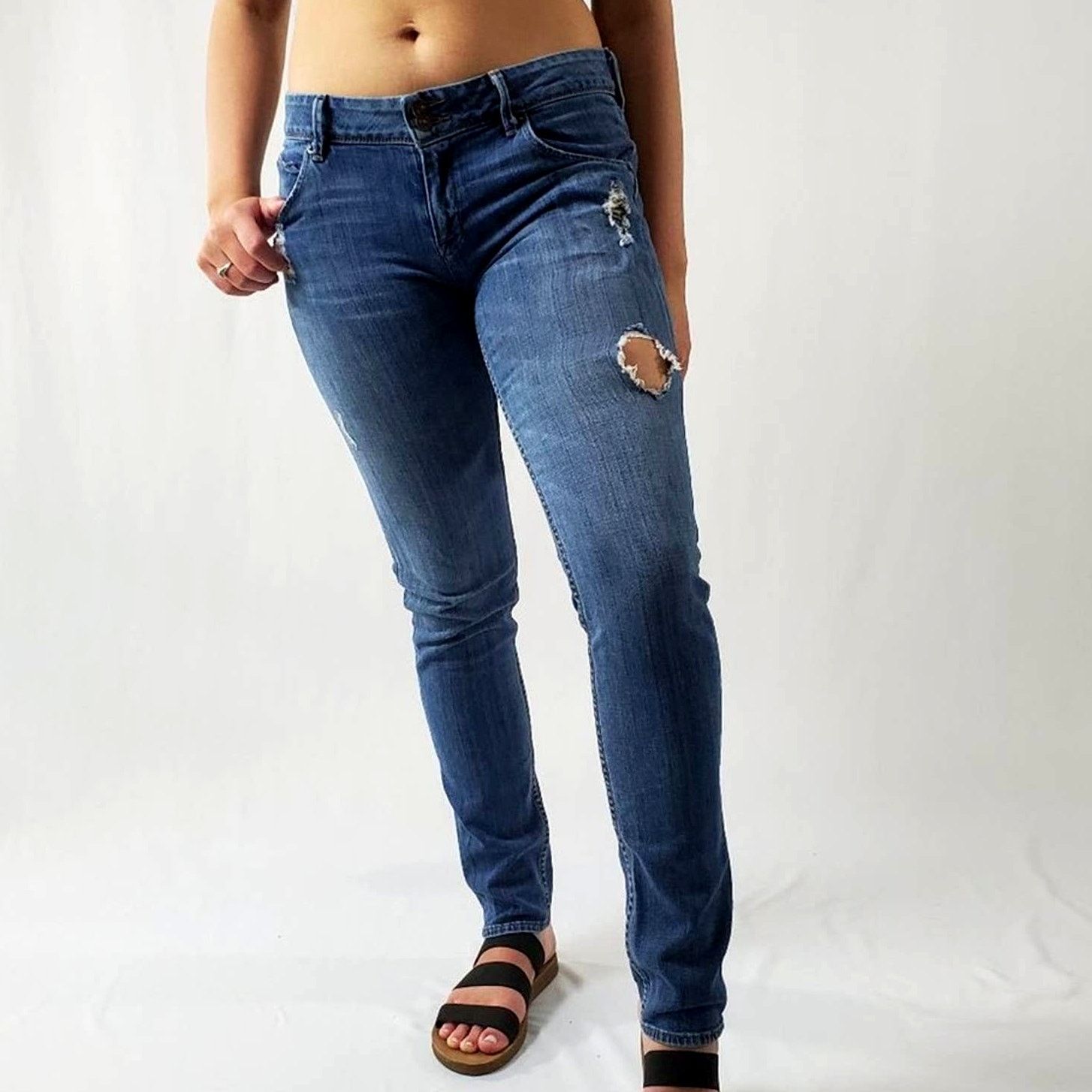 Hudson Vintage Y2K Hudson Napo Collin Flap Low Rise Jeans - 29 Size 29" - 3 Thumbnail