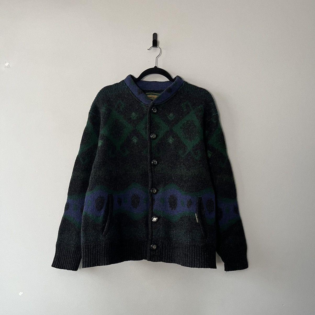 Willis & Geiger Vintage Geiger Wool Cardigan Jacket Knit Button Up Retro 90s Size US M / EU 48-50 / 2 - 1 Thumbnail